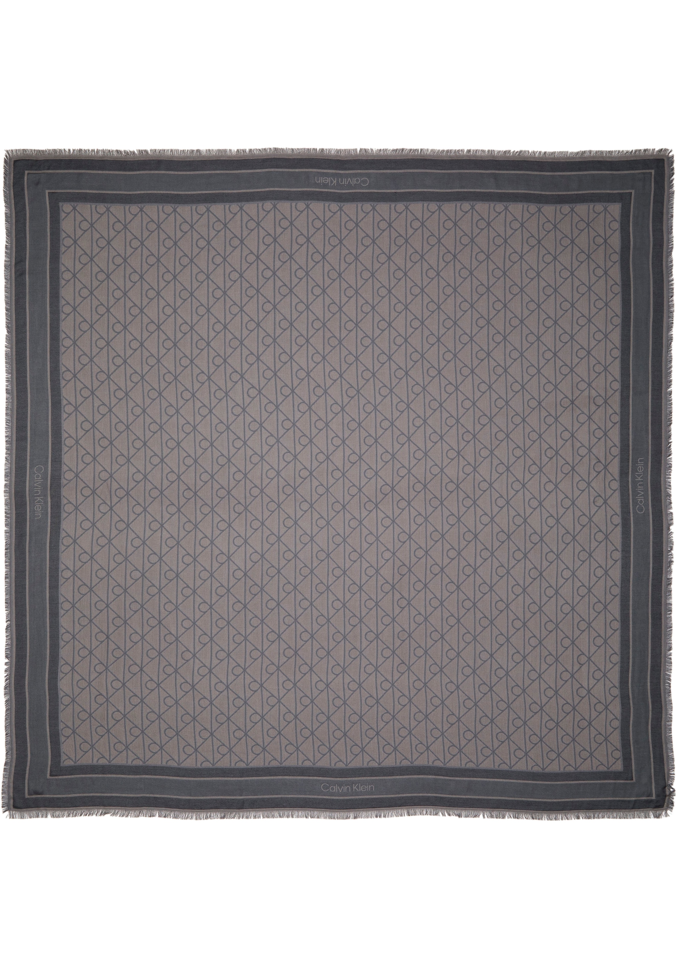 Calvin Klein Foulard de mode »EMBLEM AOP JACQUARD SQUARE SCARF« Mit Markenlabelmusterung