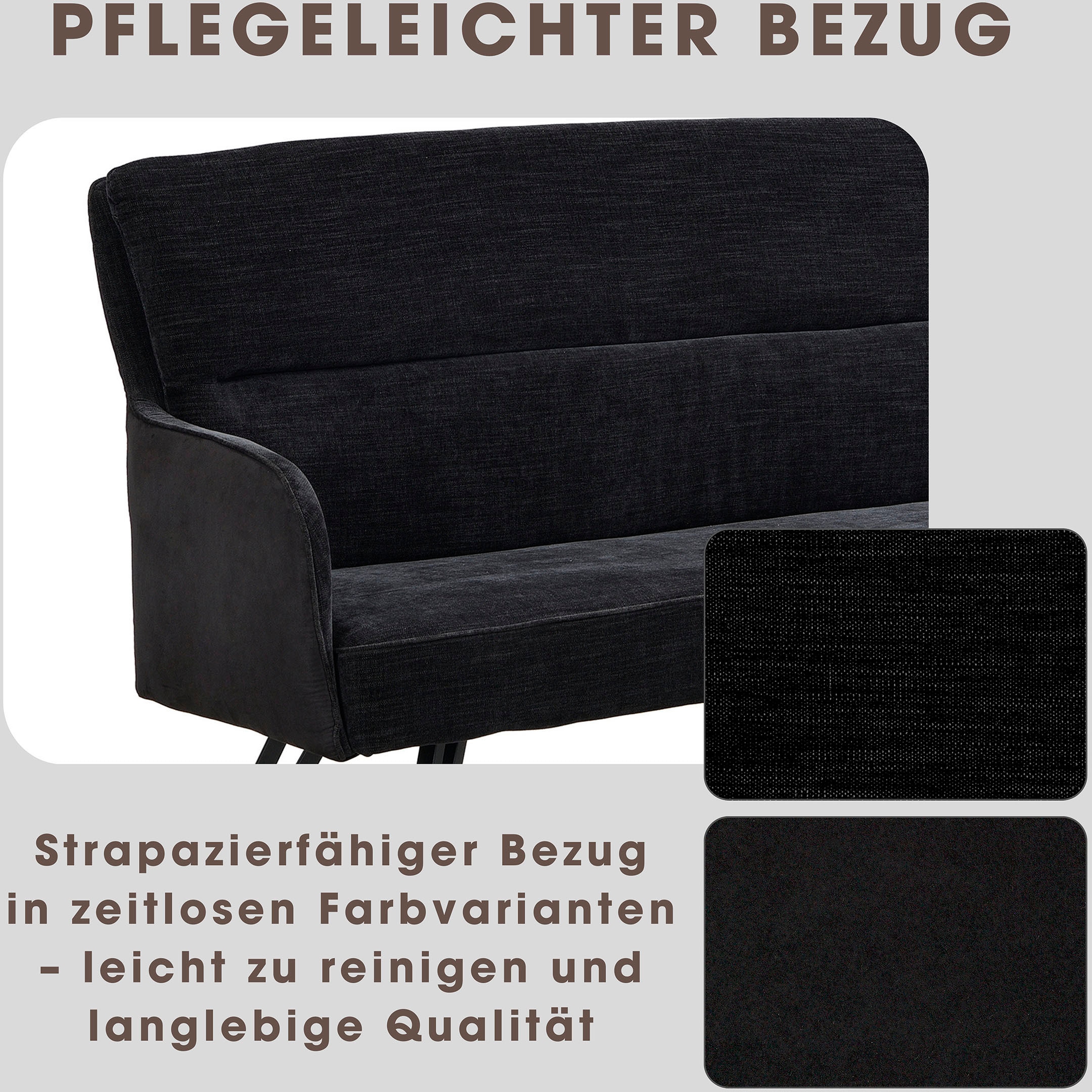 byLIVING Banc »Tino« 1 cuis tlg. mit Federkernpolsterung in 140 oder 160cm, hochwertige Polsterbezüge