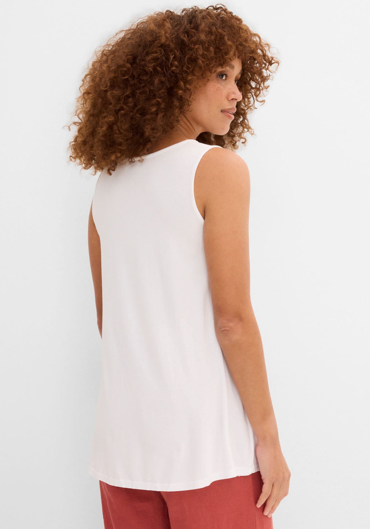 bonprix Haut de chemise Paquet, 2 pièces Longtop in dezenter A-Linie, ärmellos, Viskose-Jersey mit Stretch