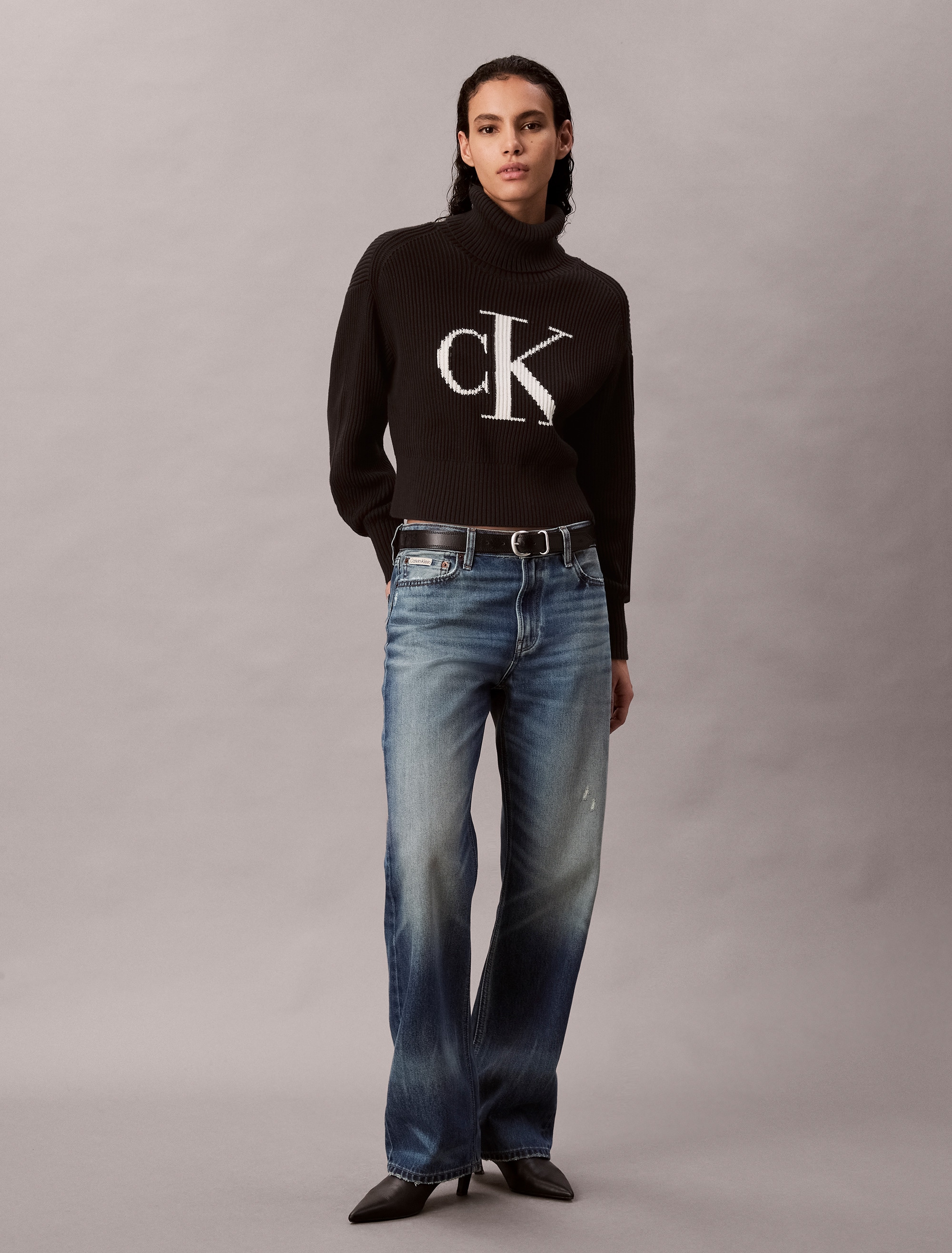 Calvin Klein Jeans Pull en tricot Rollkragen, loose fit