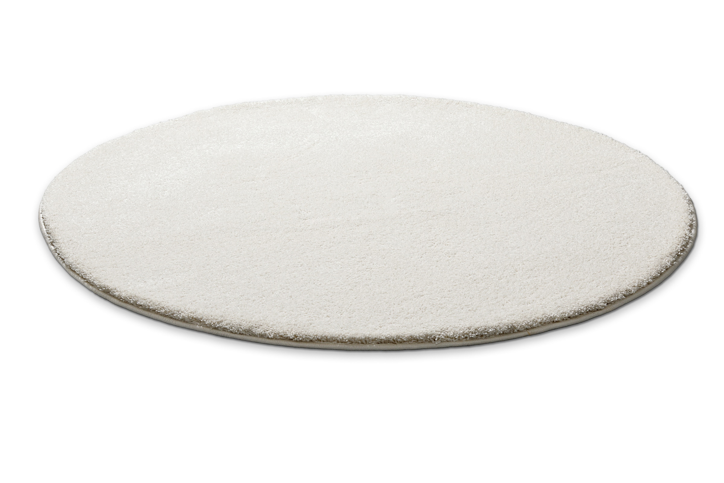 Wecon home Hochflor-Teppich »Manta« rund 25 mm Höhe Langflor, maschinell gewebt, robust, Wohn- & Schlafzimmer, einfarbig