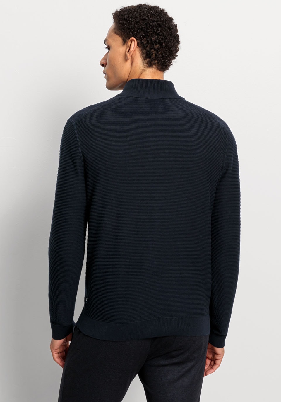 OLYMP Troyer »OLYMP Strick Casual« mit modischer Struktur