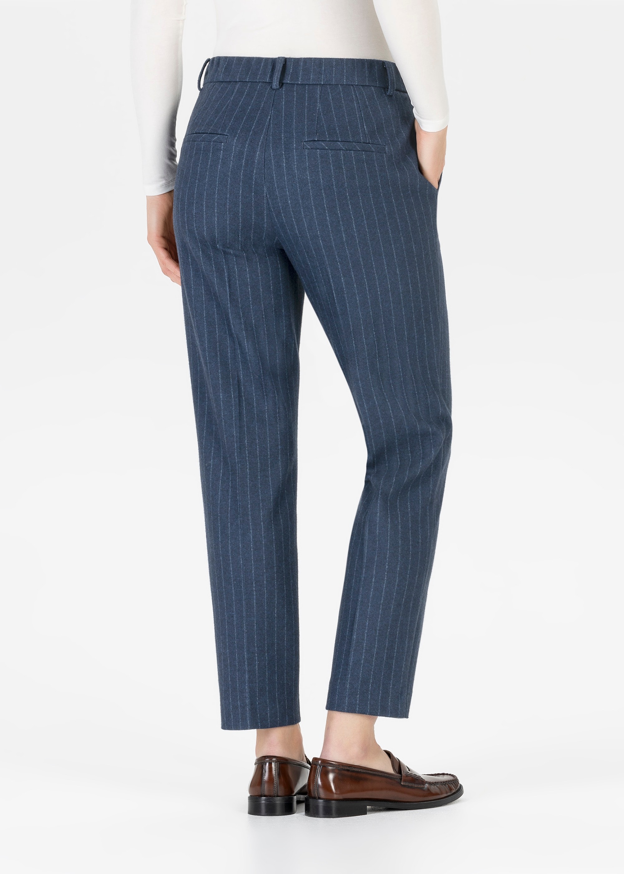 Stehmann Stoffhose  mit Nadelstreifen, aus Viskose und Elasthan