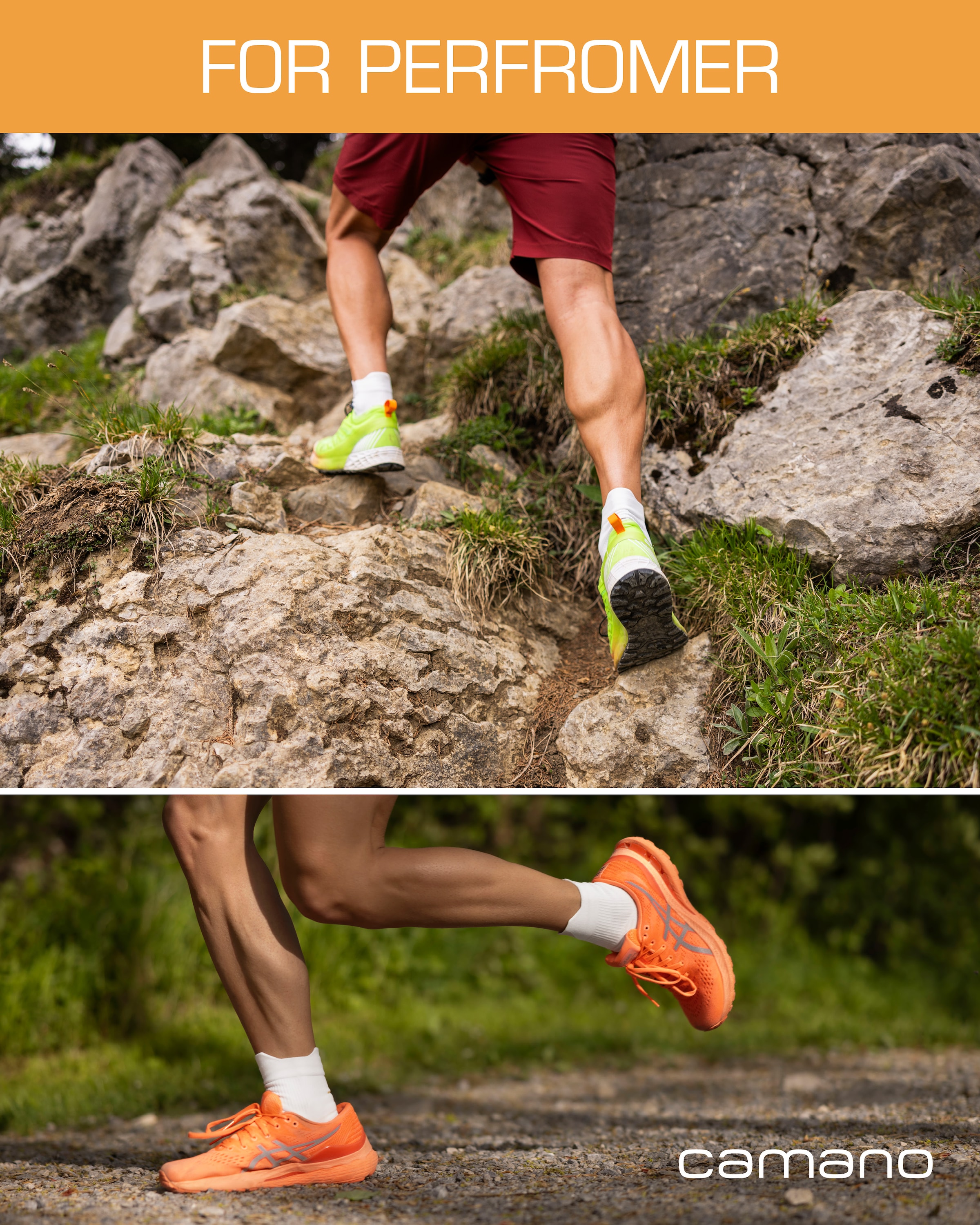 Camano Chaussettes courtes »function« 4 cuis tlg. mit verstärkter Ferse und Spitze, Fussgewölbe-Stütze, gepolsterte Sohle