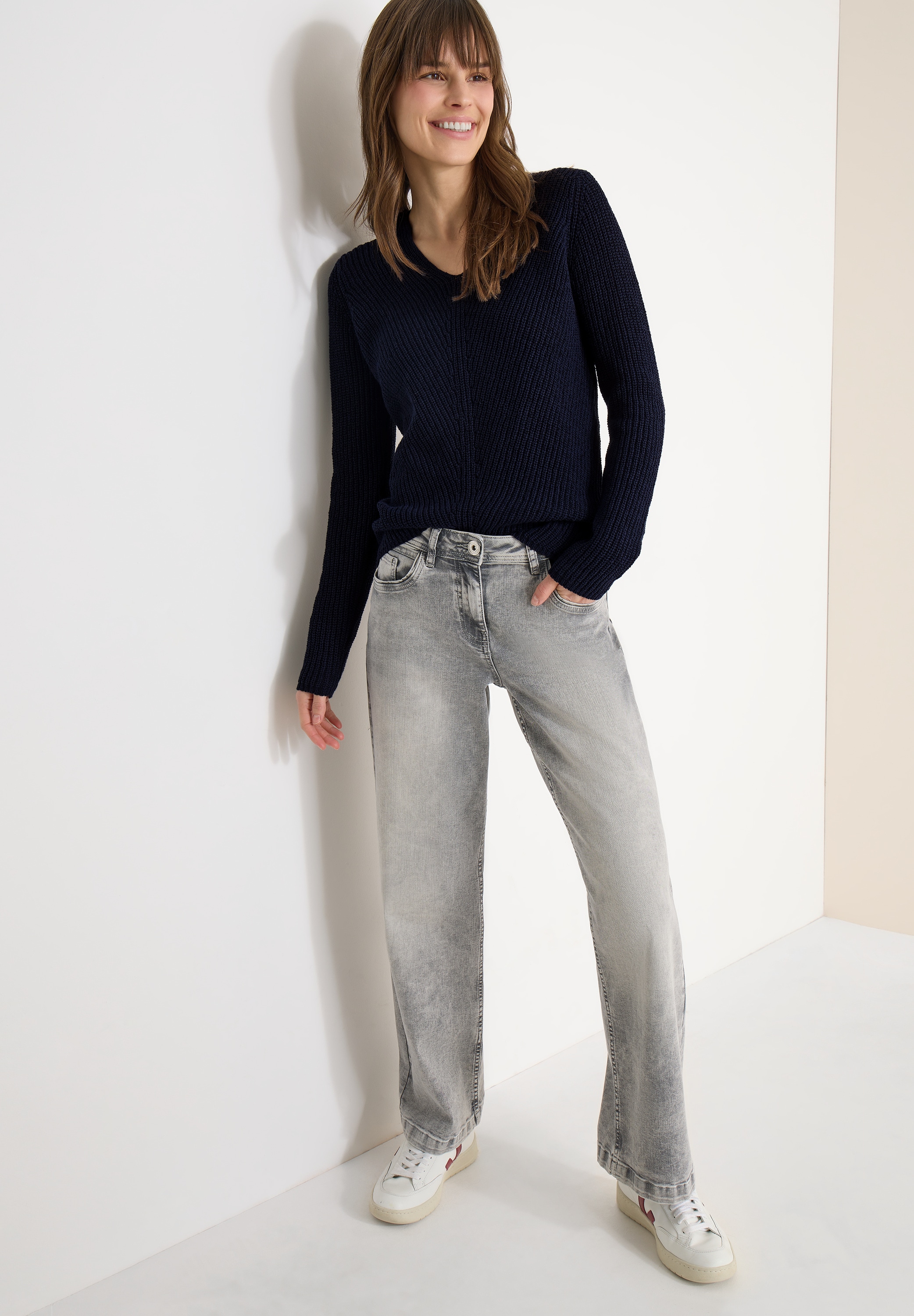 Cecil Pull en tricot mit V-Auschnitt