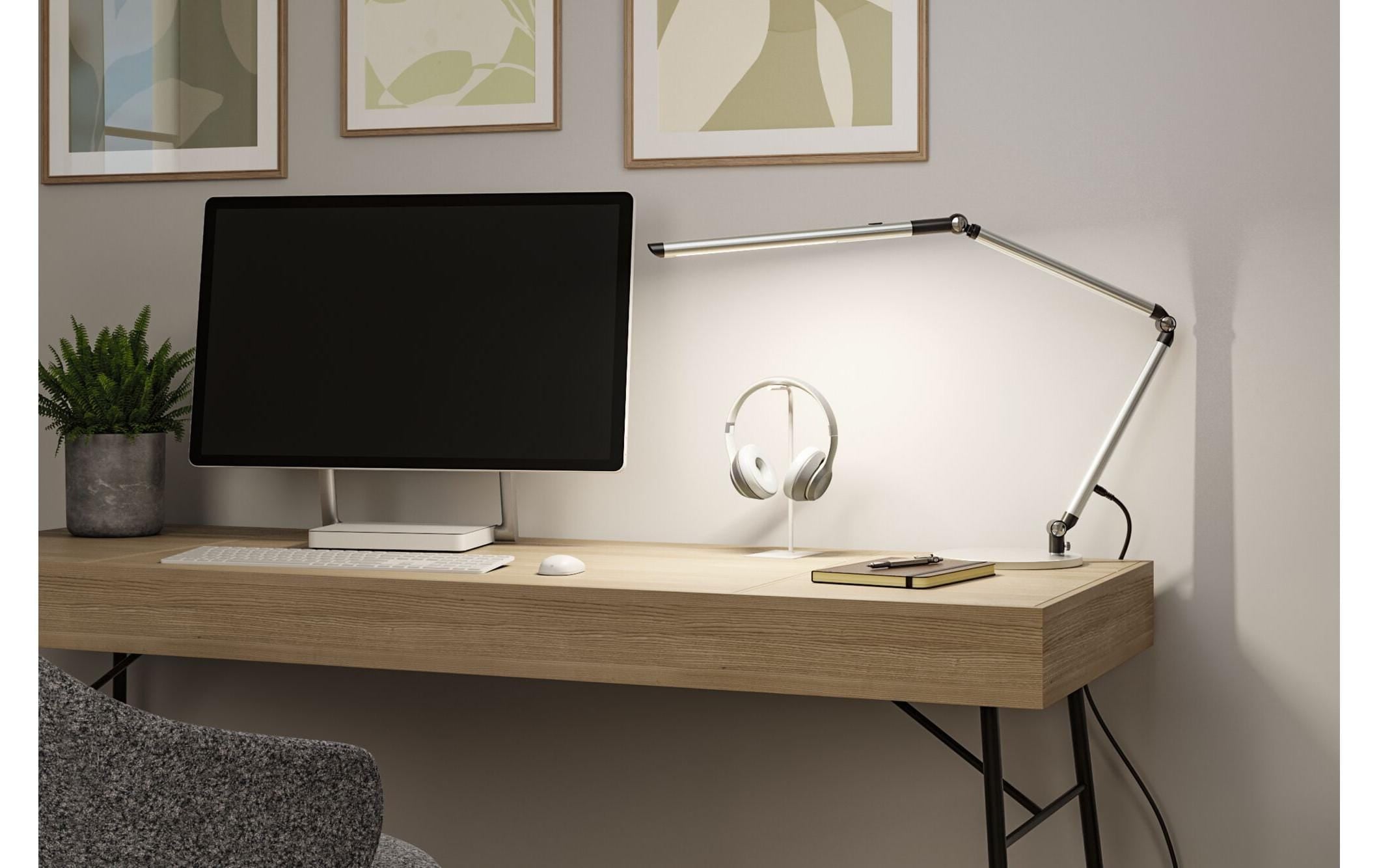 Paulmann LED Schreibtischlampe »Paulmann Schreibtischleuchte LED 3-Step-Dim Silber« LED-Modul kaltweiss | warmweiss