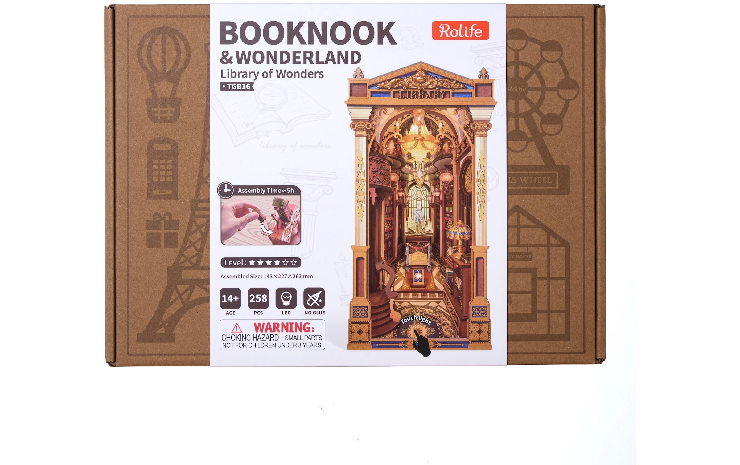   Modellbausatz »Rolife Library of Wonders Holzbausatz Sperrholz 258 Teile« 258 Stk. tlg.