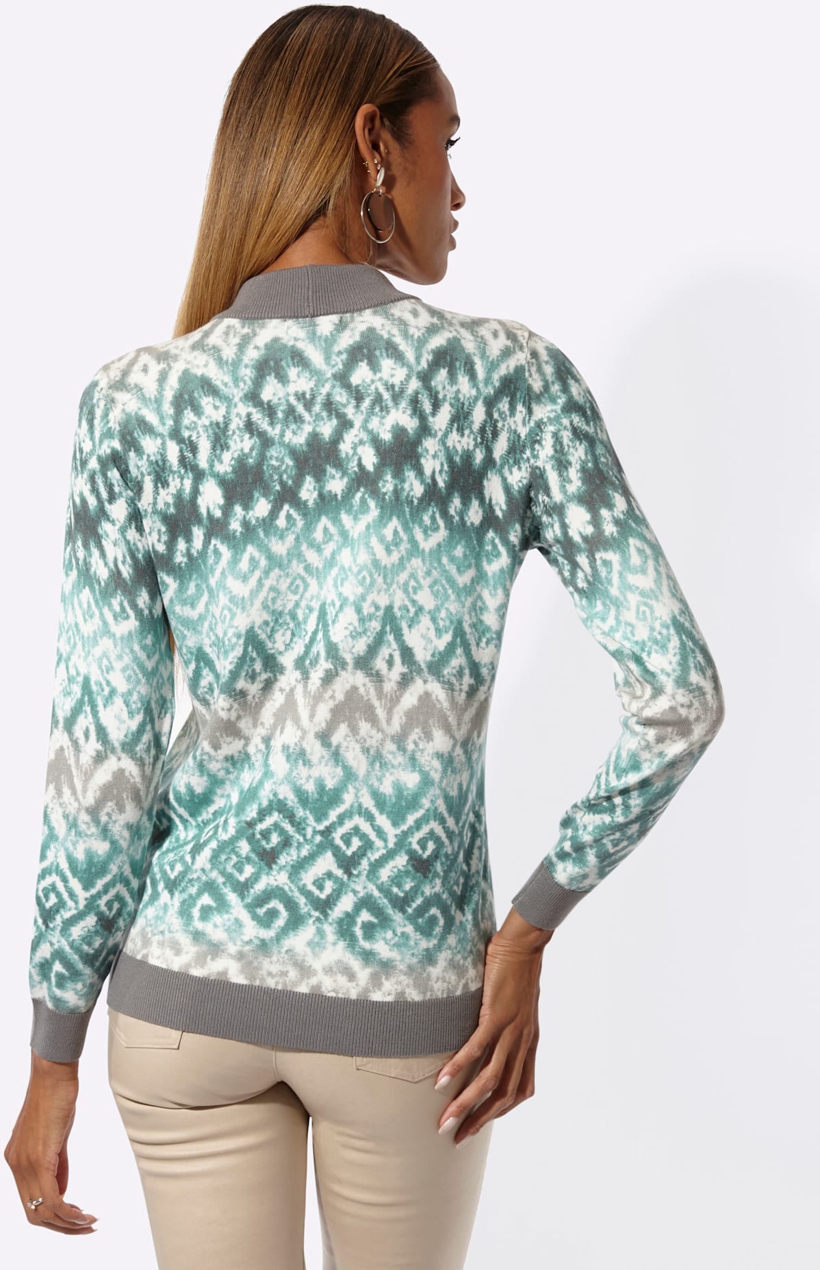 creation L Pull à col montant »Druck-Pullover«