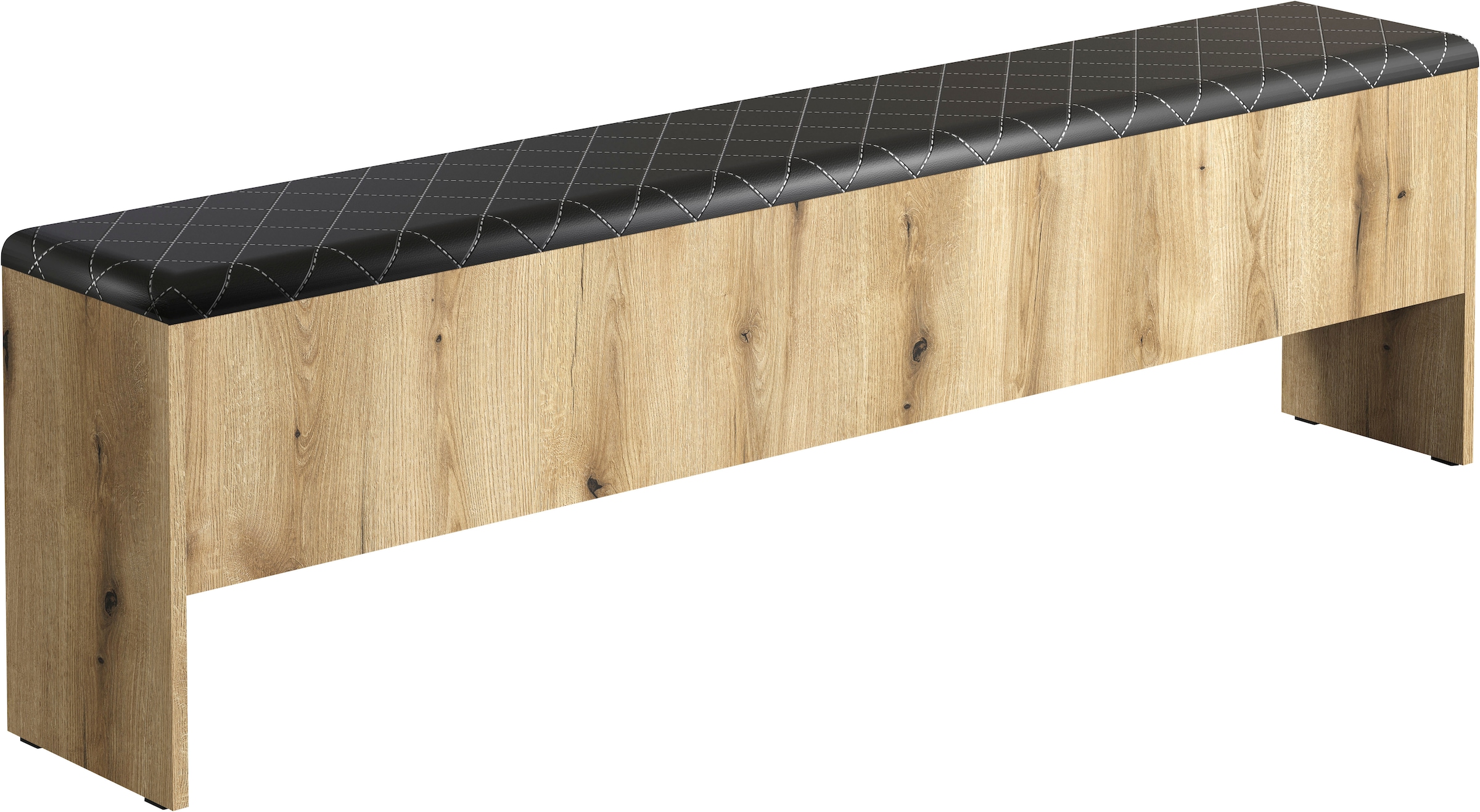 INOSIGN Banc rembourré »Estepona« 1 cuis tlg. banquette-lit rabattable - rembourrage anthracite avec matelassage losanges