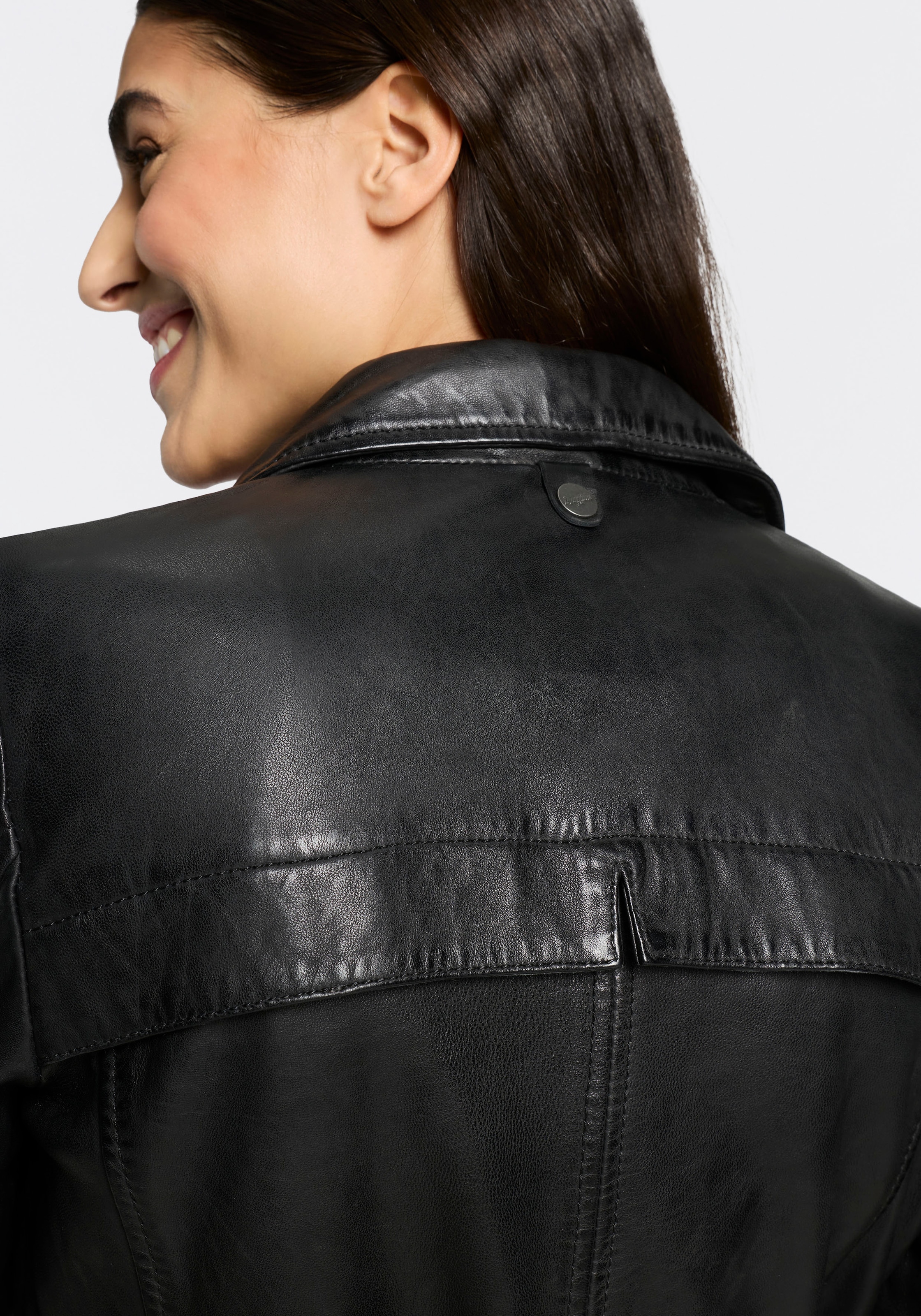 Mauritius Trench-coat »MWLeoniz« aus Echtleder, mit Taillengürtel