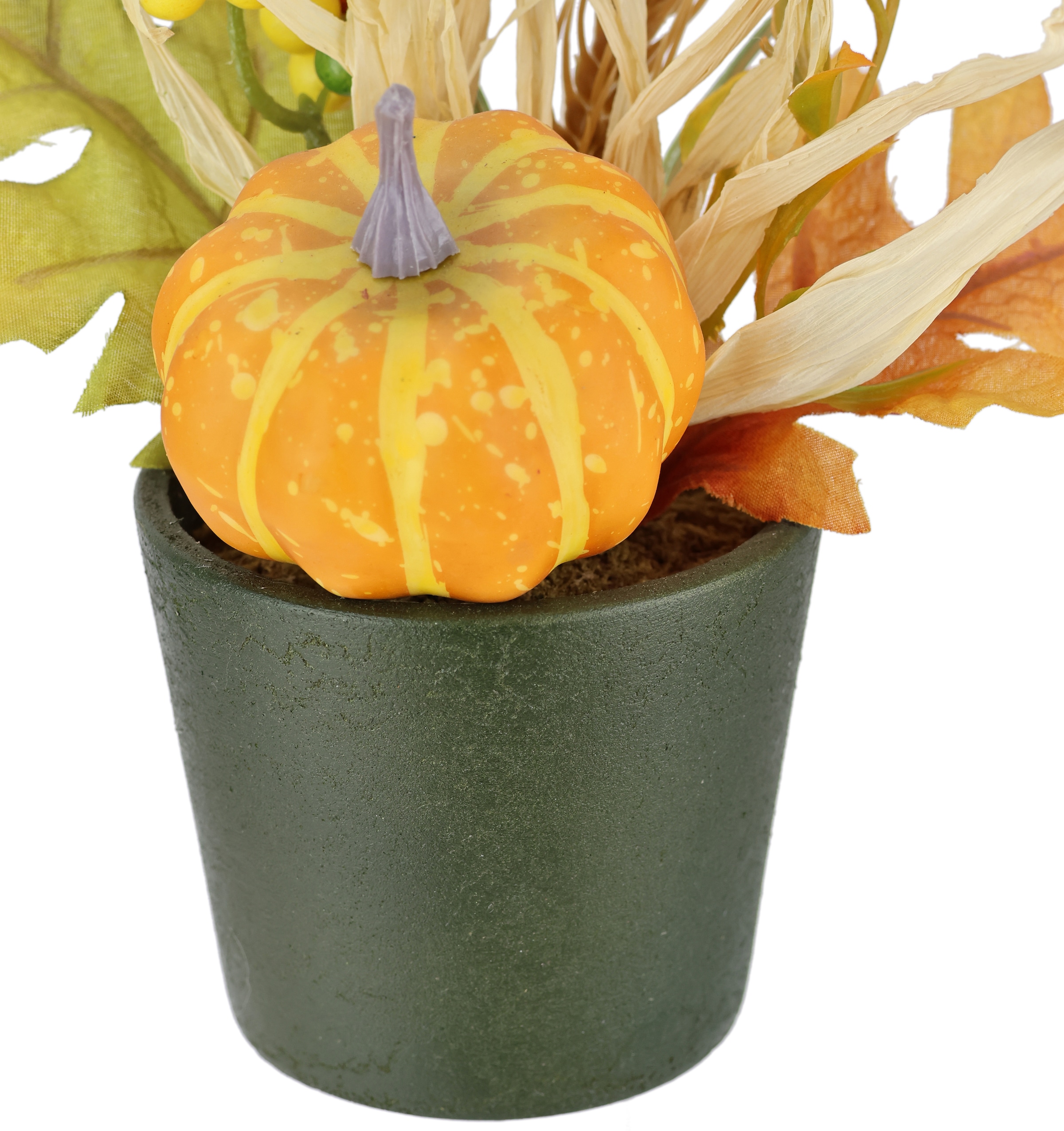 I.GE.A. Kunstblume »Gesteck Kürbis/Beeren« 2er Set im Topf Herbstlaub Dekoblume Herbst-Deko Herbstblume Gesteck