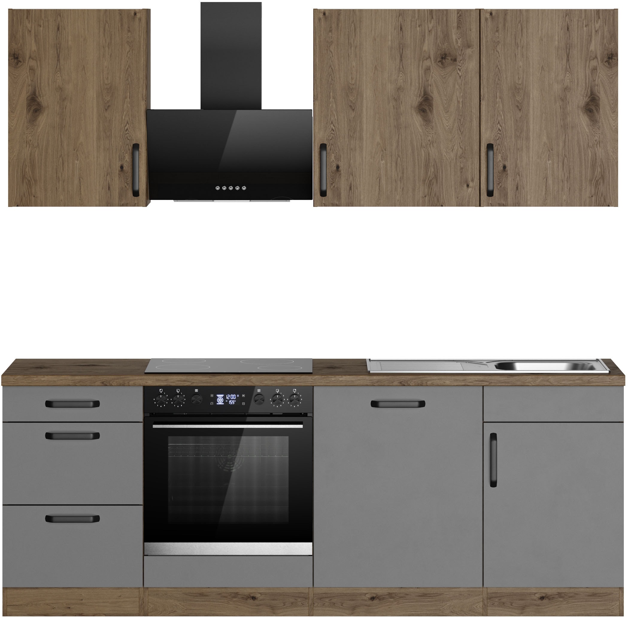 wiho Küchen Kitchenette »Elba« wahlweise mit Hanseatic E-Geräten, Breite 220 cm