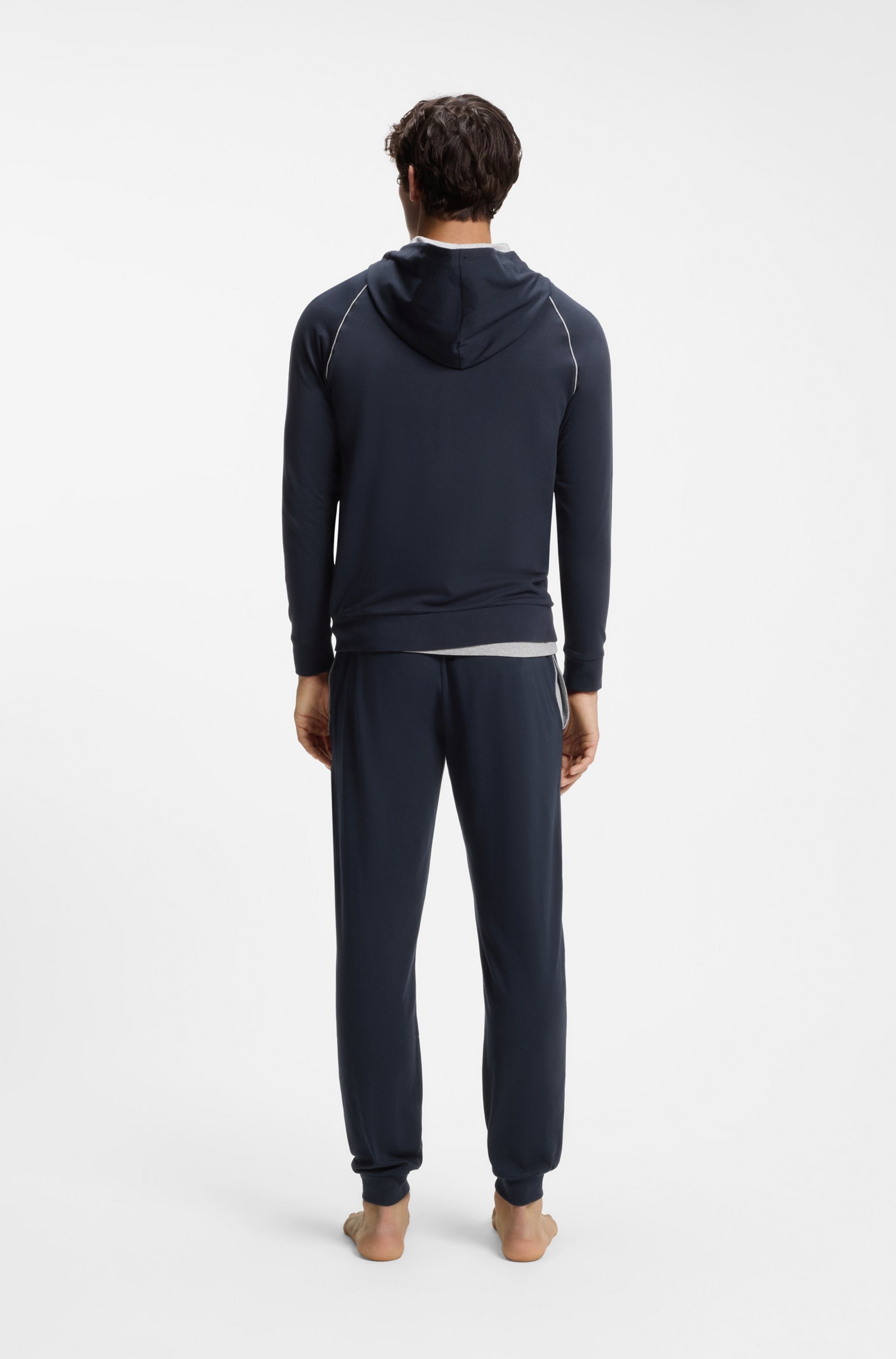 BOSS Kapuzensweatjacke »Mix&Match Jacket H« mit BOSS Stickerei auf der Brust