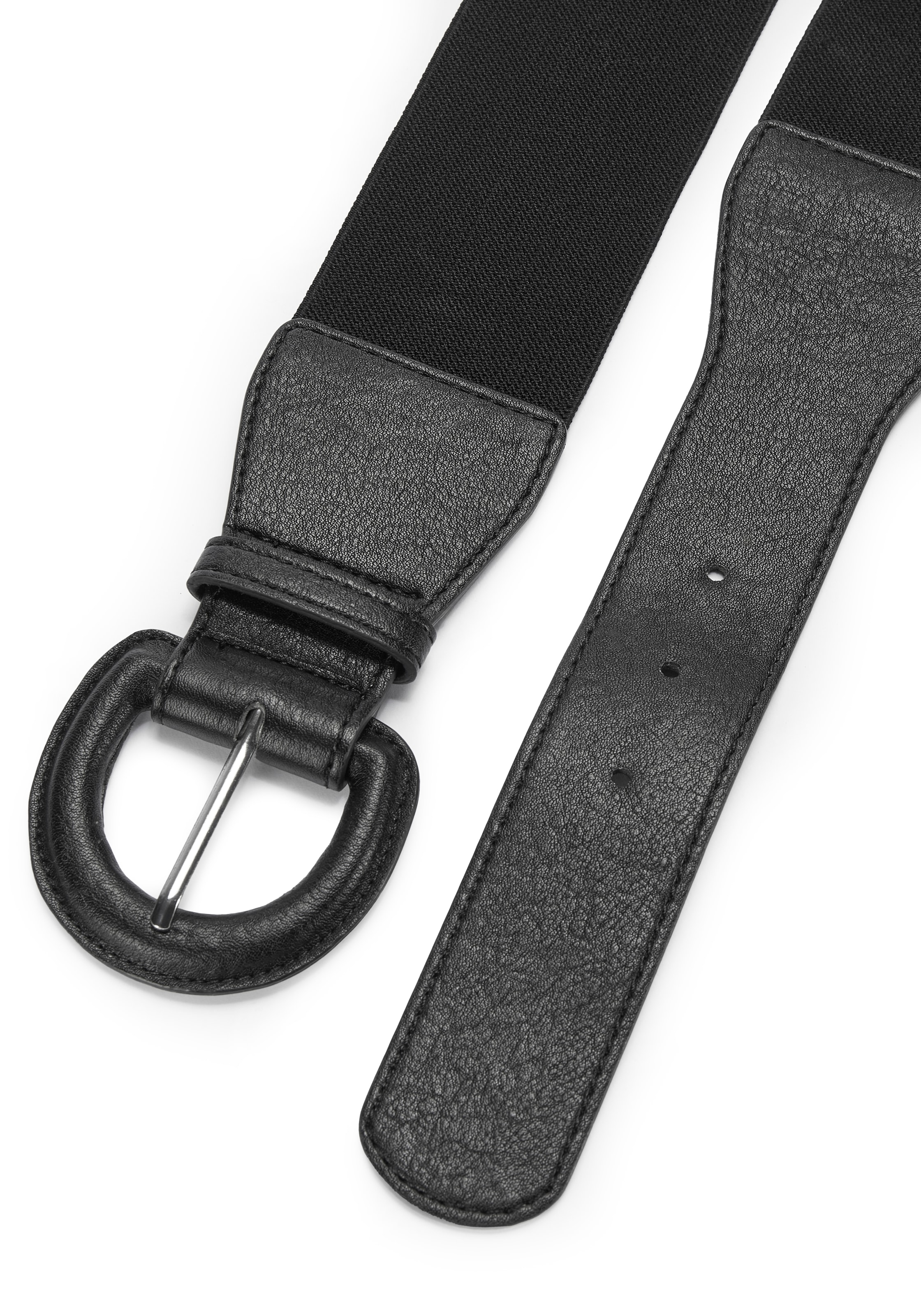 LASCANA Ceinture de taille »Stretchgürtel, Gürtel für Kleid & Overall, Bauchgürtel« avec grande boucle et effet gainant grâce au matériau élastique