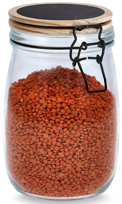 Zeller Present Vorratsglas Set, 3 Stk. tlg. Bügelverschluss, 500ml, 1000ml, 1500ml