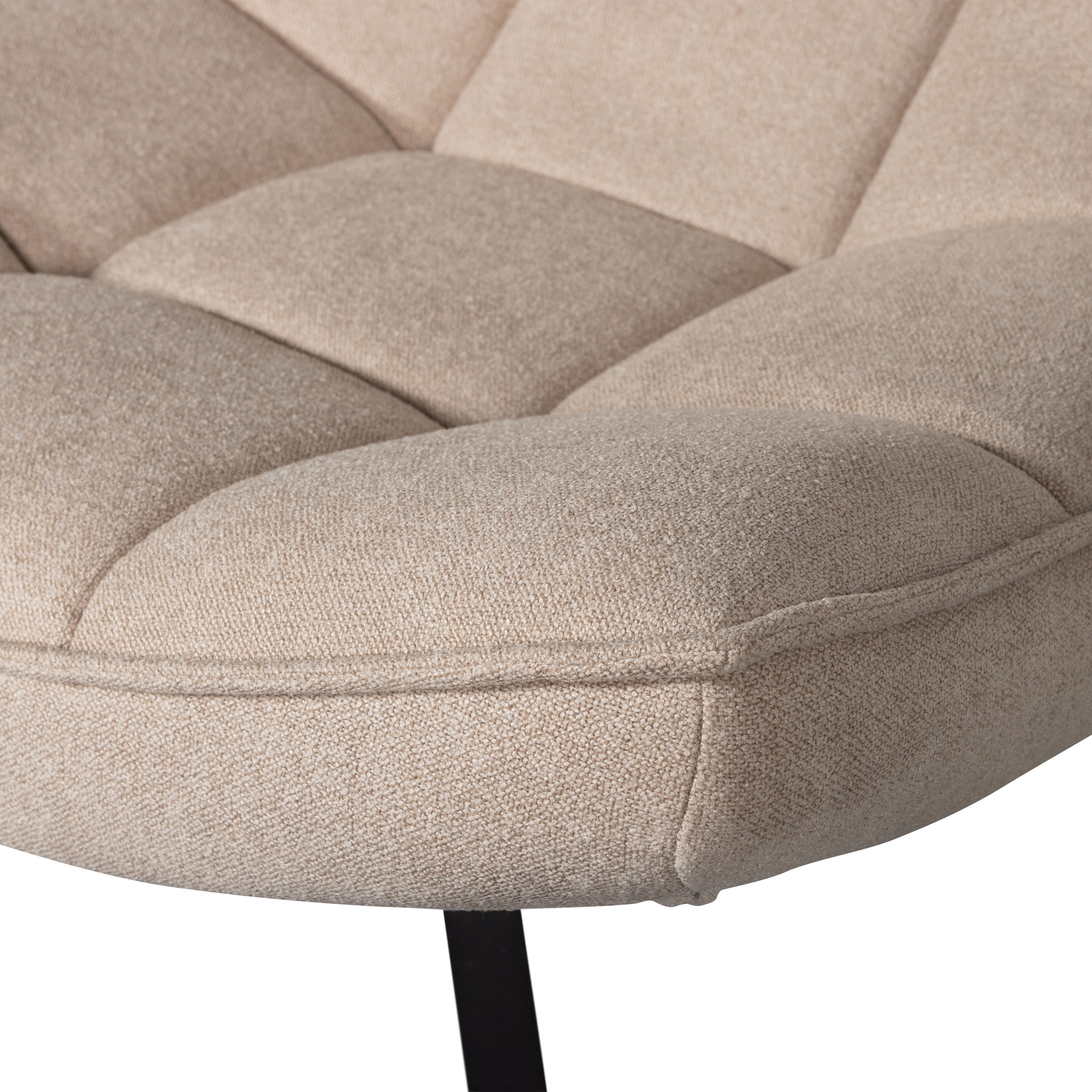 WOOOD Drehsessel »Maudi gewobener-Bezug mit metall Drehgestell H 84 x B 74 x T 86 cm« Tragkraft 100 kg, subtile Farbnuancen, Hohe Verschleissfestigkeit