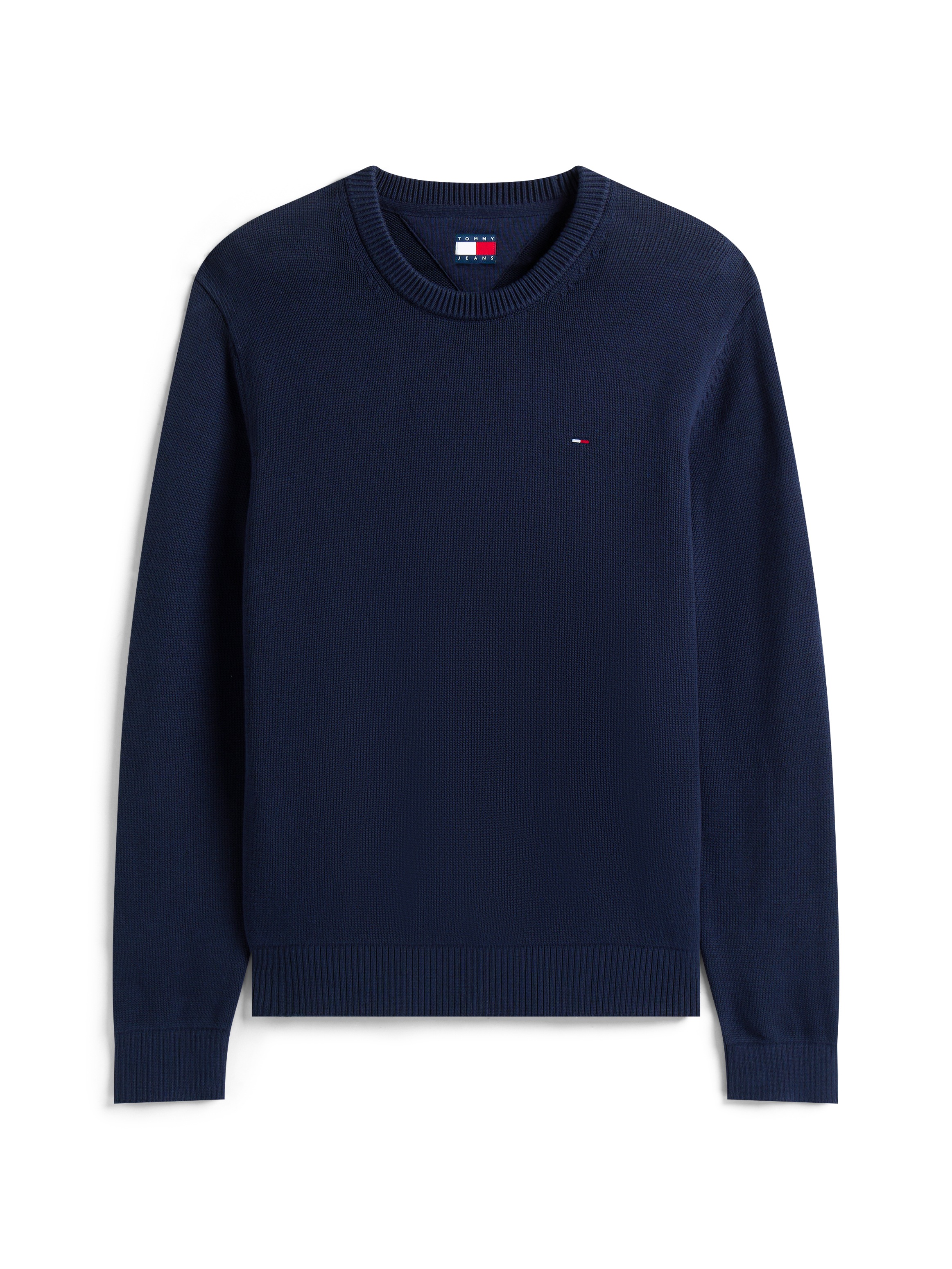 Tommy Jeans Rundhalspullover Slim fit mit Rundhalsausschnitt