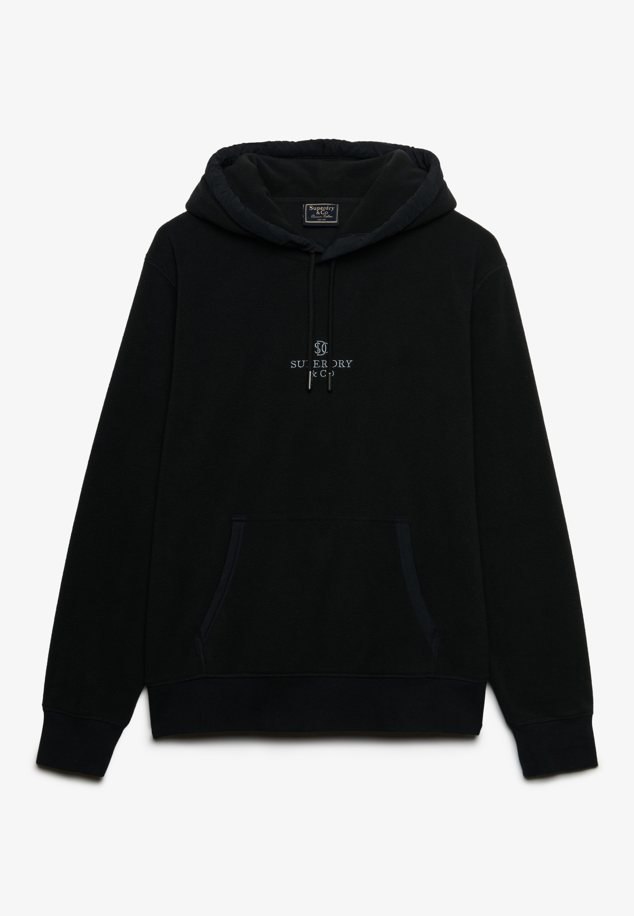 Superdry Sweat à capuche »MICRO LOGO FLEECE HOOD«, fibre synthétique, coupe ample
