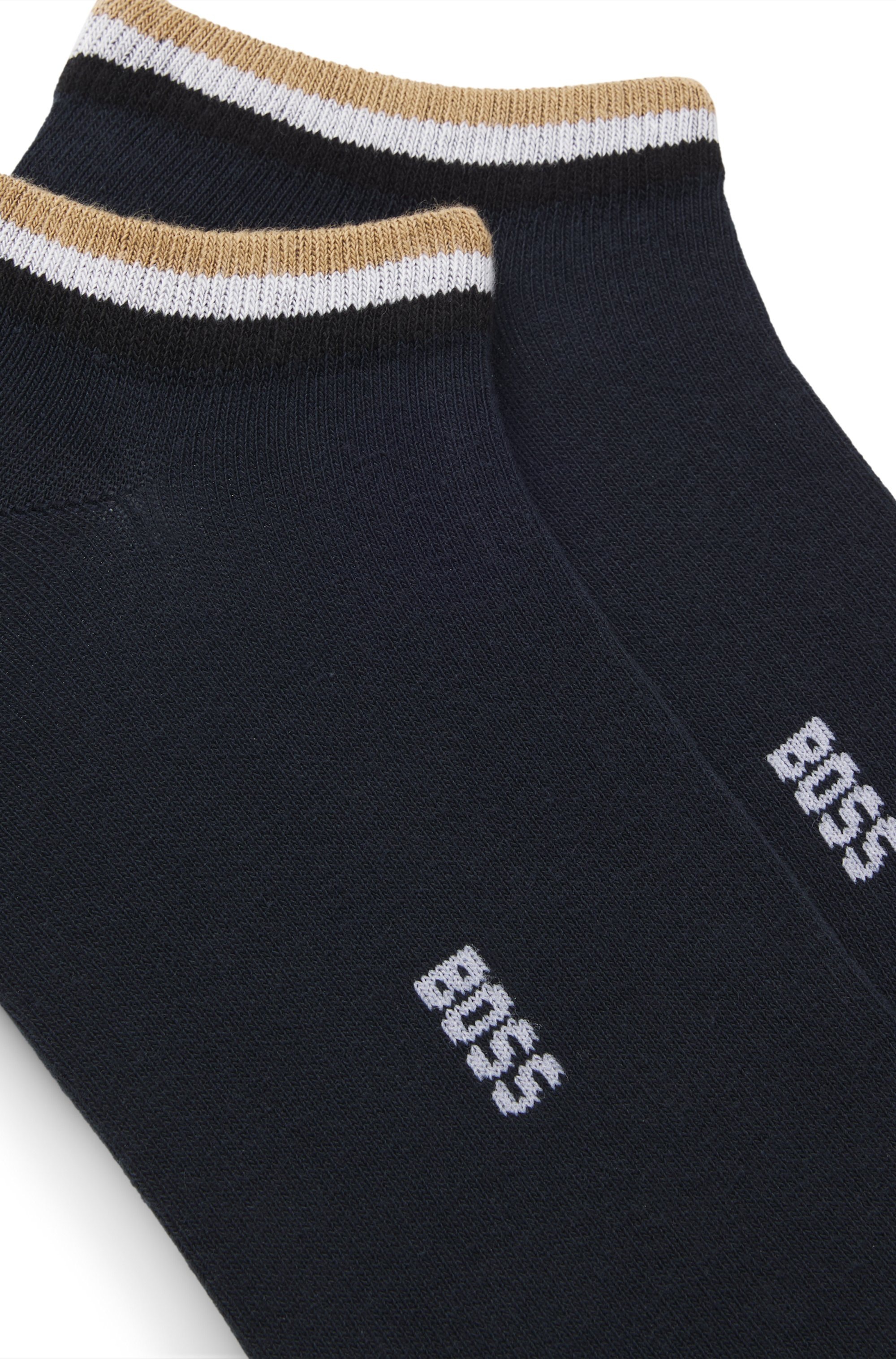 BOSS Sneakersocken »2P AS Uni stripe CC« Packung, 2er,  mit geringeltem Abschluss