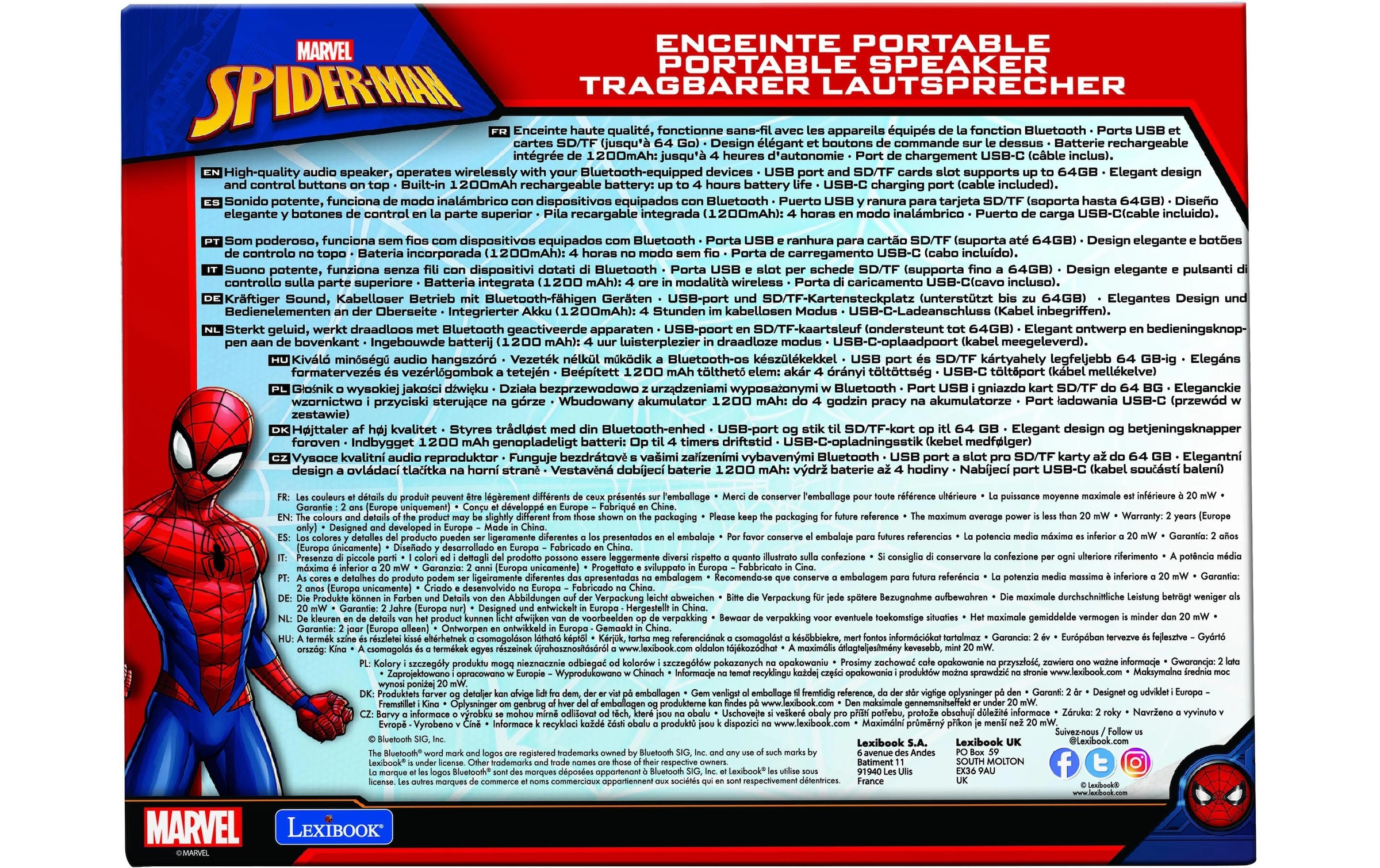 Lexibook® Haut-parleur Bluetooth »Spider-Man« ( )