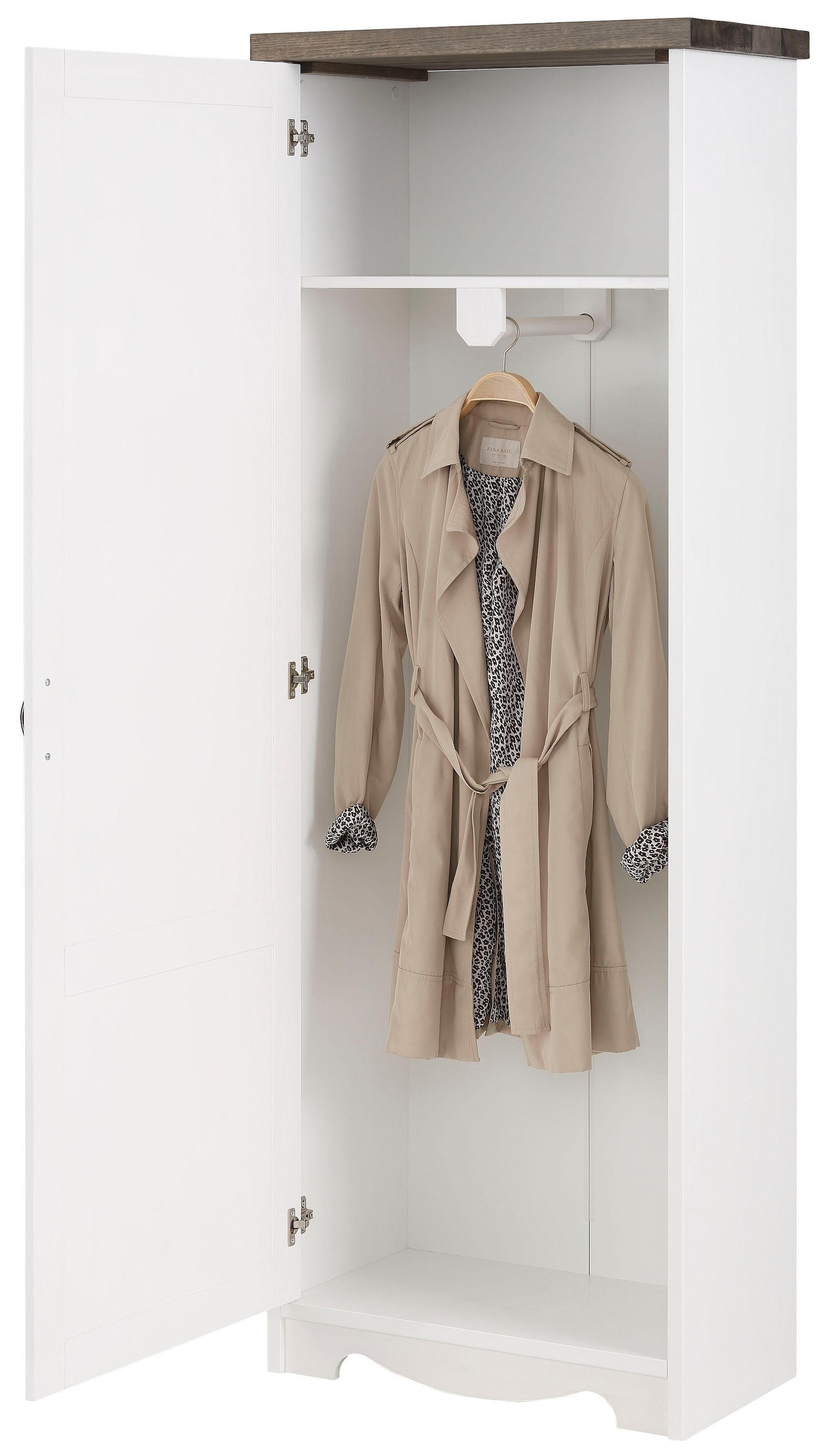 Home affaire Garderobenschrank »Trinidad« aus massiver Kiefer, FSC® zertifiziert, Breite 69 cm