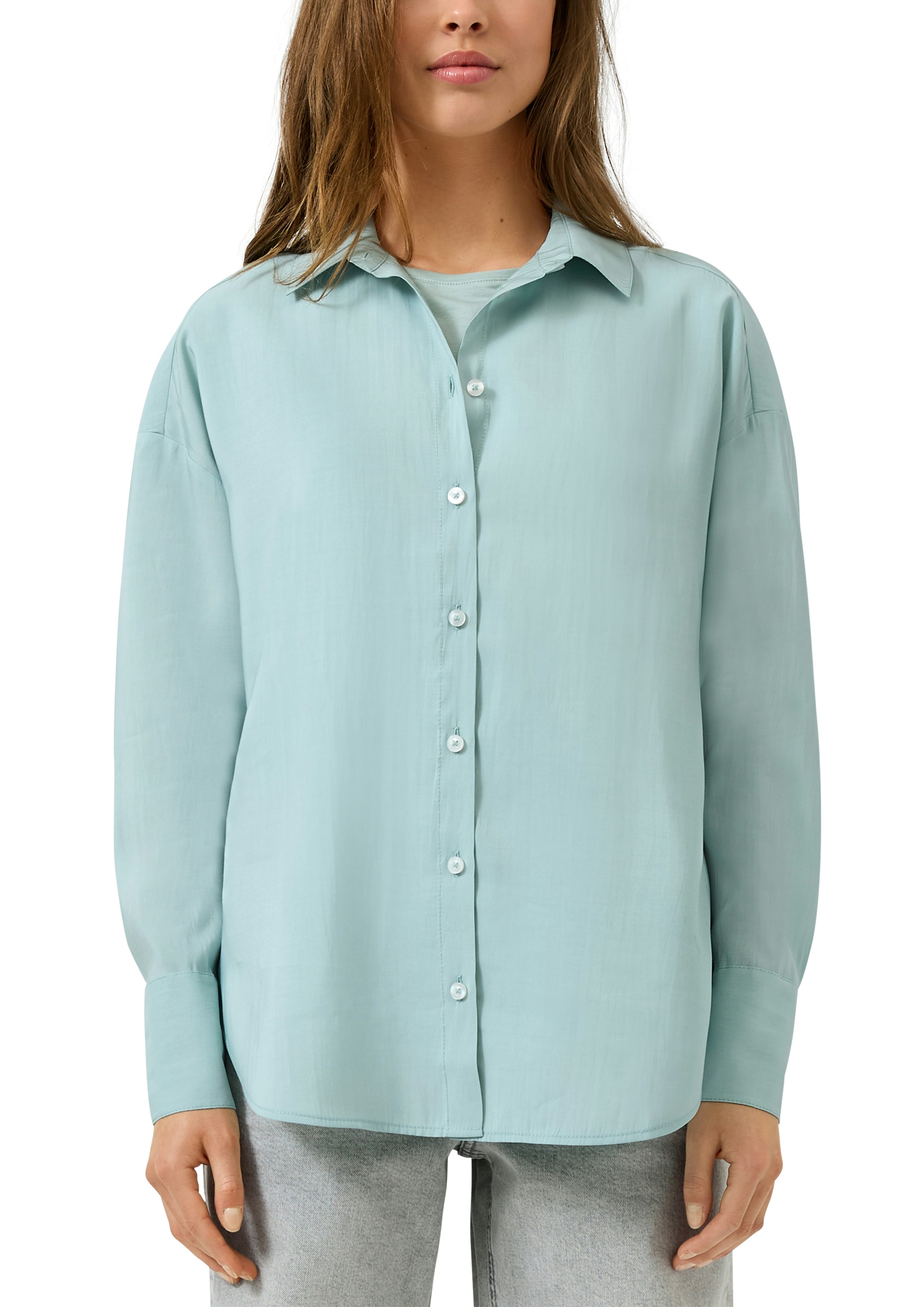 QS Langarmbluse mit Knopfleiste