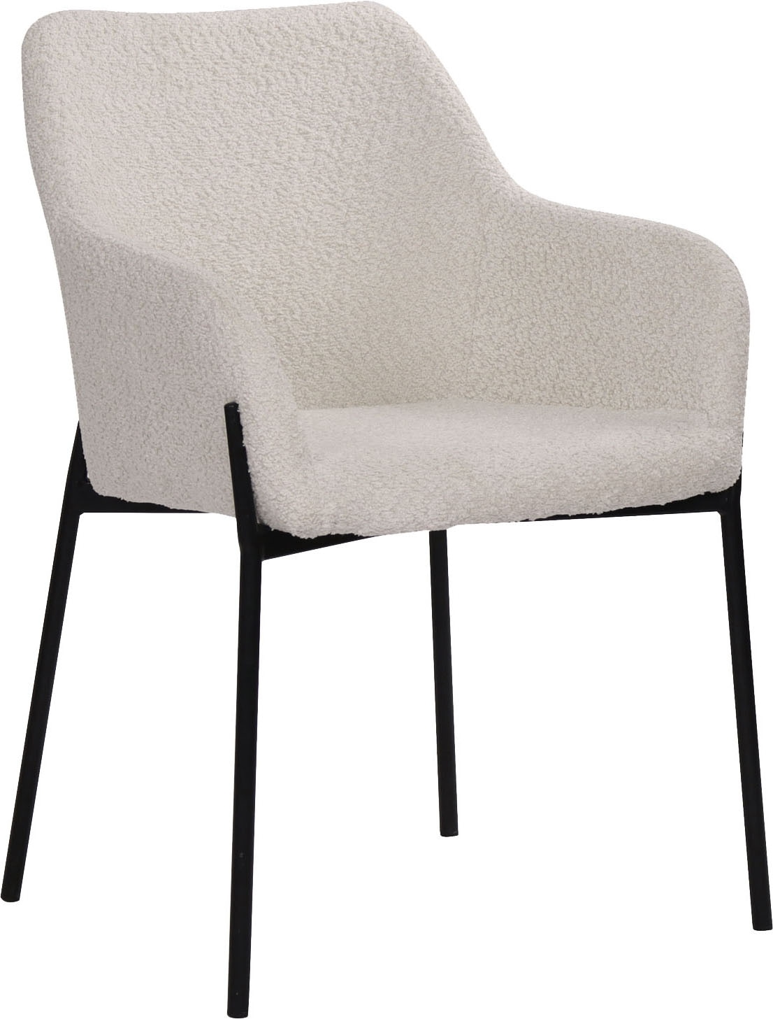SIT Chaise avec accoudoirs »Kobe 2er-Set Bouclé Esszimmerstühle mit Metallgestell« (Ensemble) 2 cuisRevêtement bouclé Öko-Tex & accoudoirs confortables