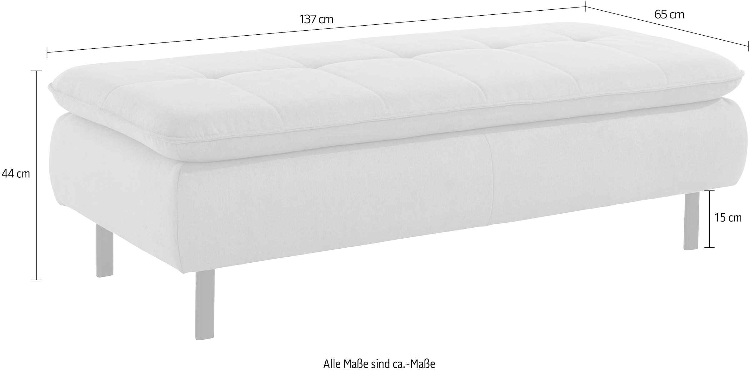 INOSIGN Hockerbank »Birkholm« passend zur Serie "Birkholm", B/T/H: 137/65/44 cm