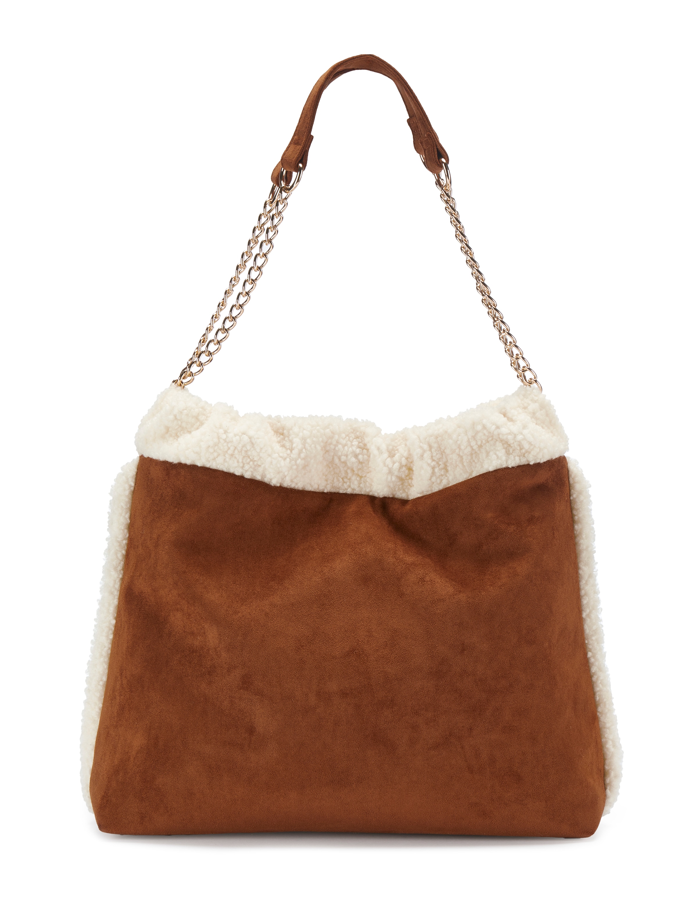 Vivance Sac à main »Schultertasche, Henkeltasche, Damentasche, Shopper« NOUVEAU avec anse chaîne et application en fausse fourrure d'ours VEGAN