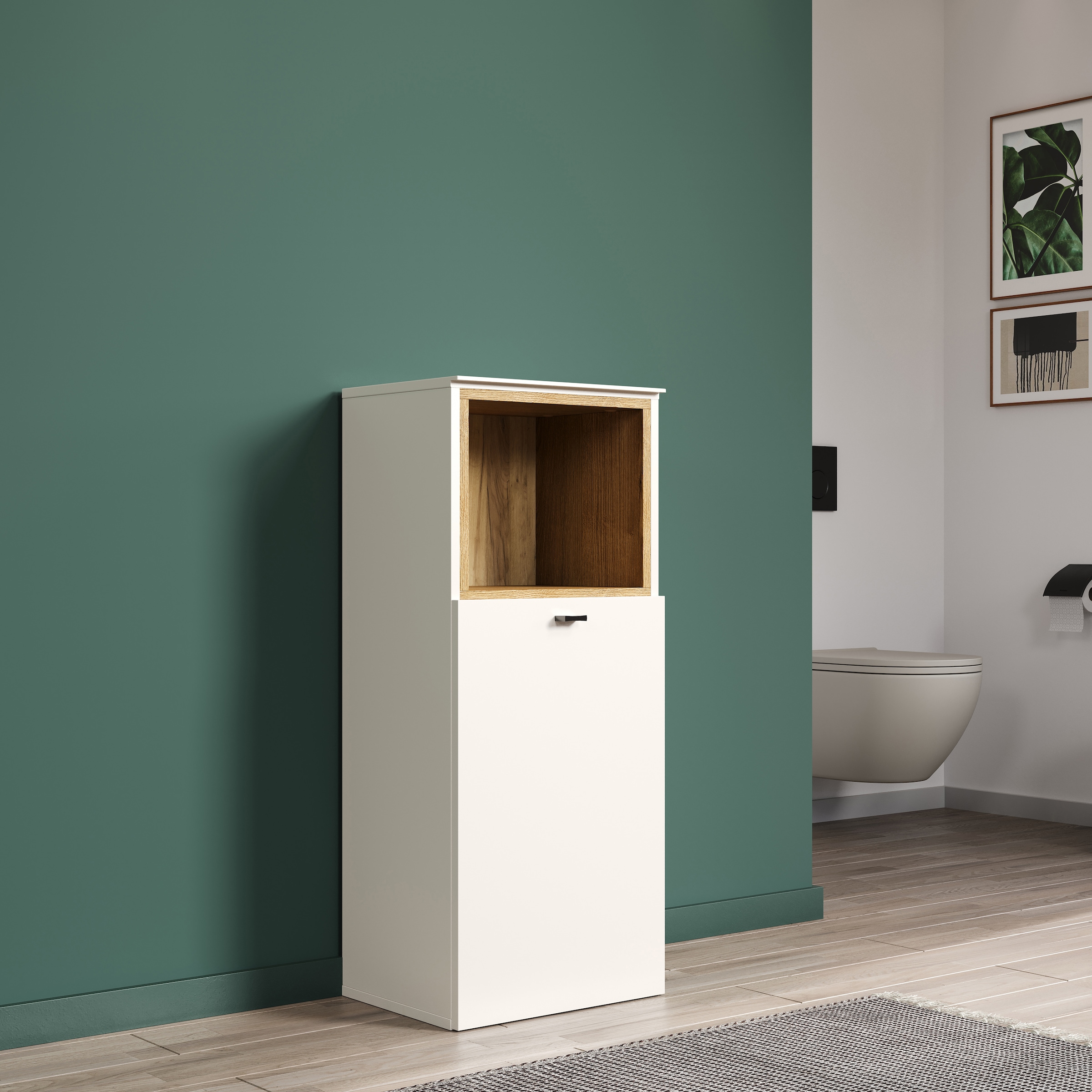 welltime Armoire basse »San Pedro« 1 cuis tlg. Standschrank mit Soft-Close Funktion - (B/T/H) 40/31/95 cm