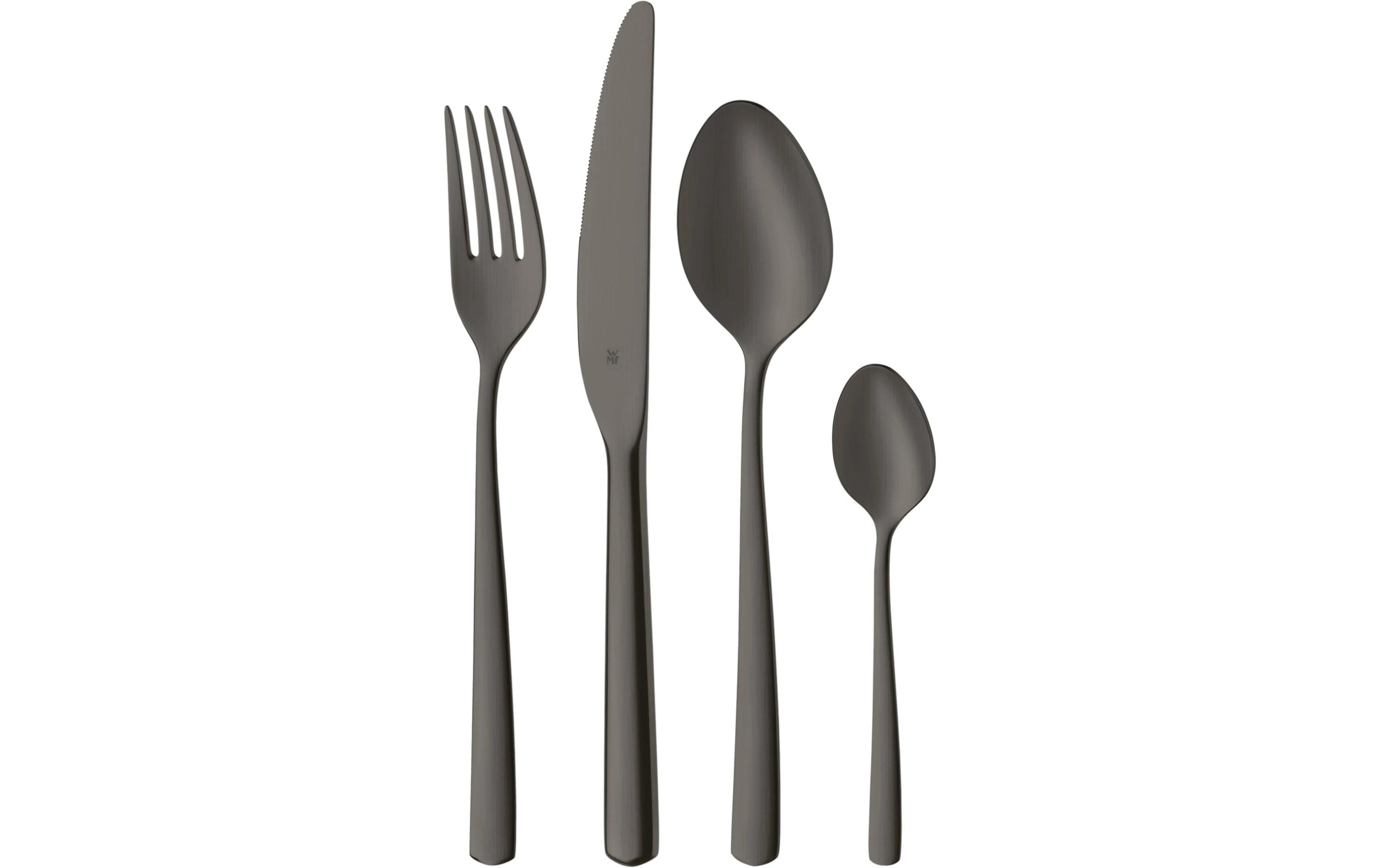 WMF Set de couverts »Boston in edler Optik, ergonomische Haptik, Messer mit Wellenschliff« tranchant optimal, inoxydable, élégant, boîte à couverts de qualité