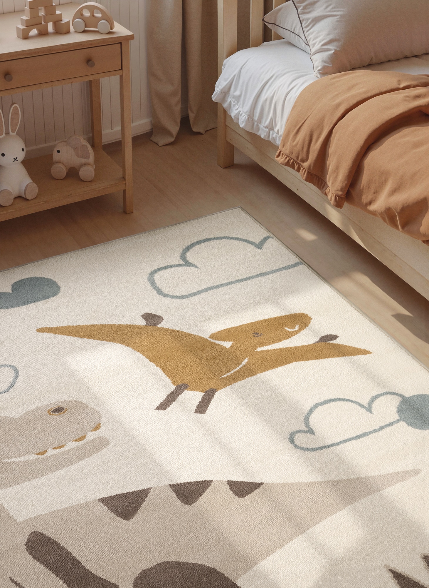 HANSE Home Tapis pour enfants »Dino« Rectangulaire 10 mm Höhe Pflegeleicht, Weich, Kinderzimmer, Spielteppich, Spielunterlage
