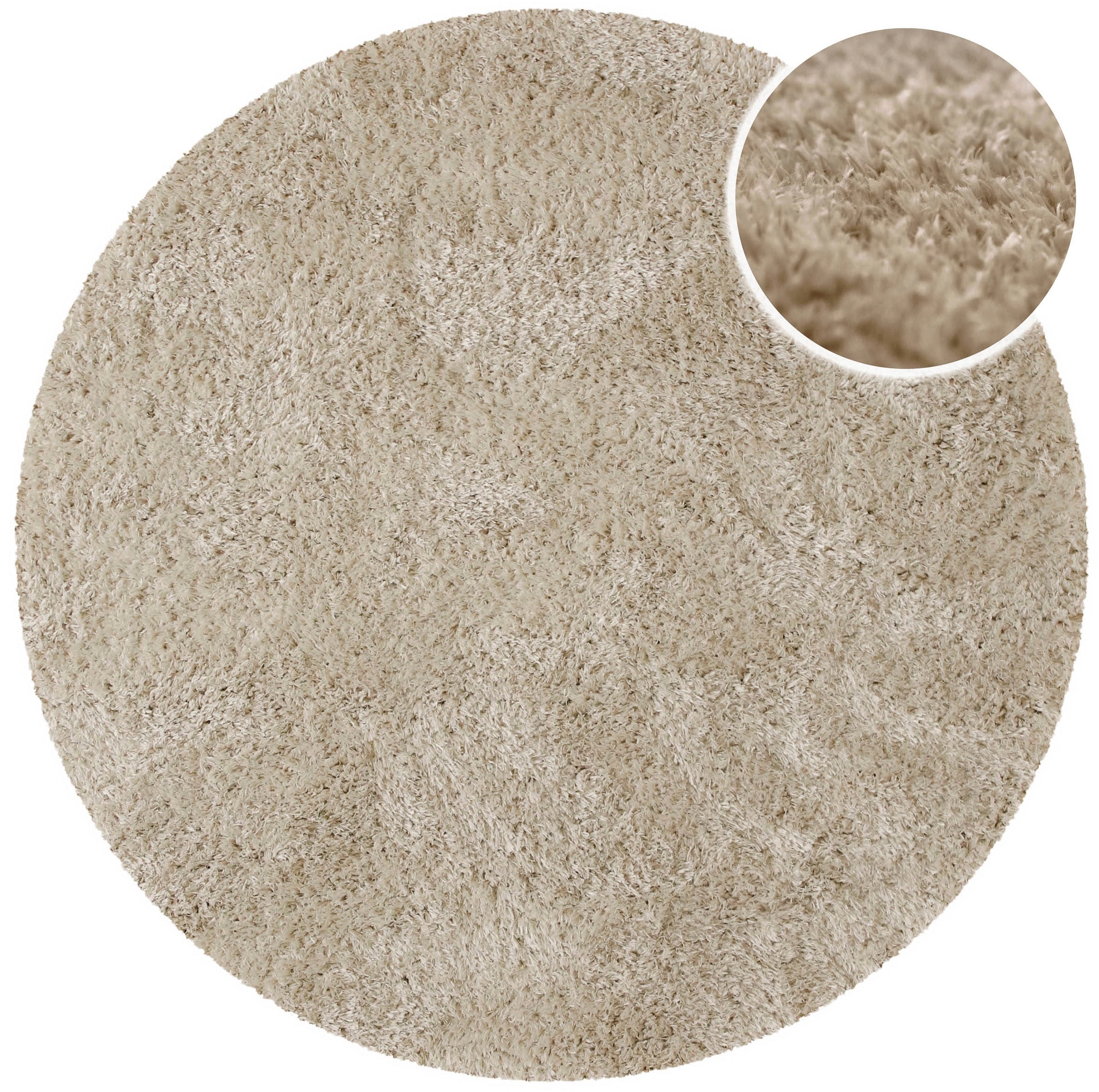 GOODproduct Tapis à poils longs »Josetta« Rond 50 mm Höhe Langflor, Shaggy, dichter weicher Hochflor, uni farben, Wohnzimmer