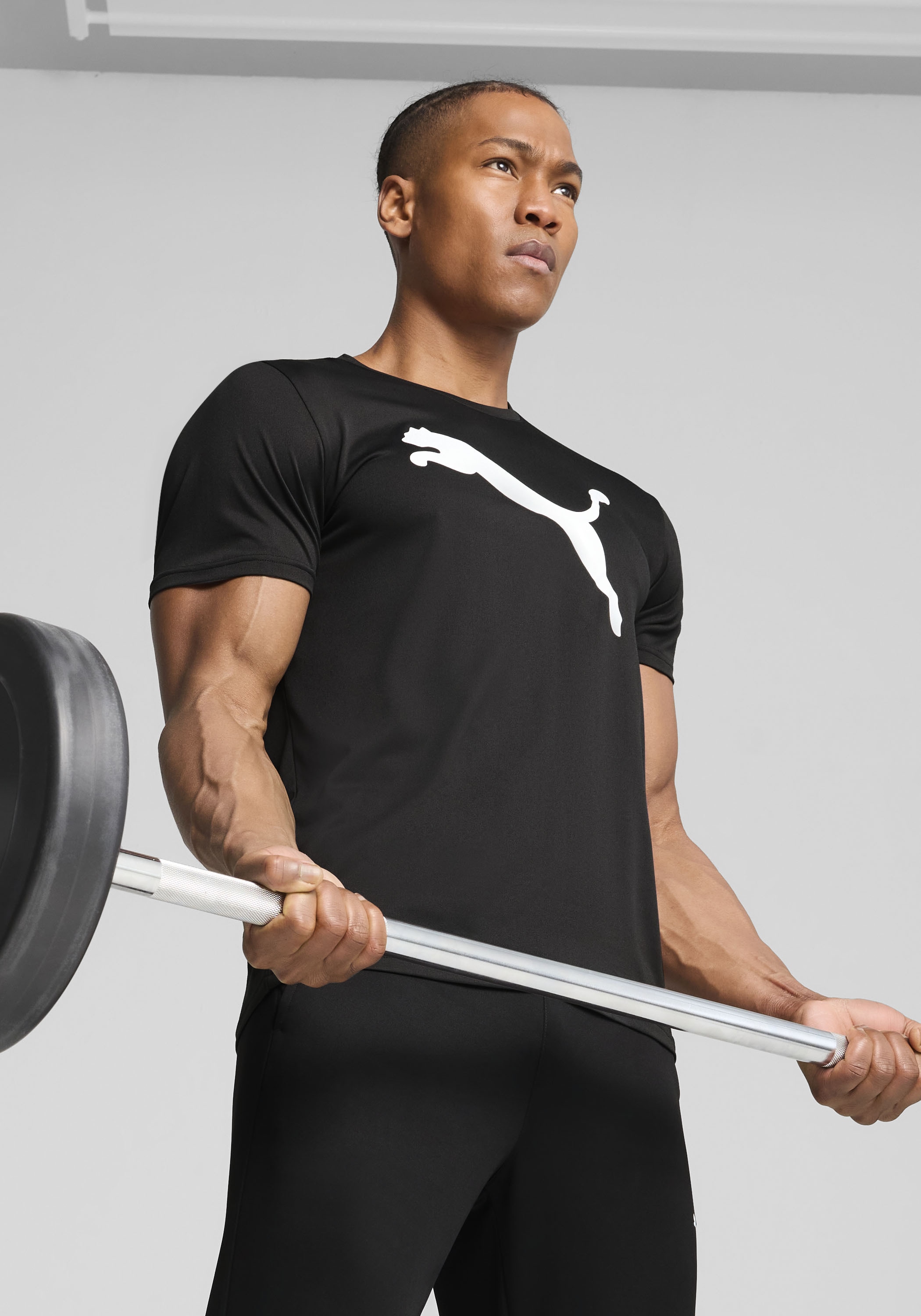 PUMA Trainingsshirt »M TAD ESSENTIALS SOLID CAT TEE (CF BIG CAT)« Regular Fit, Kurzarm, für Fitness-Workout, mit DryCELL Technologie