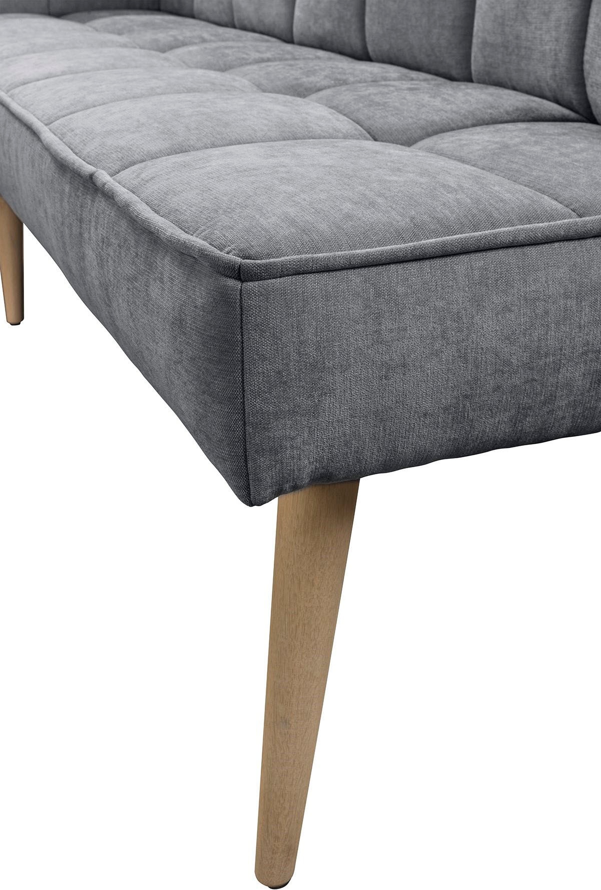 exxpo - sofa fashion Eckbank »Latte« moderne Sitz- und Rückensteppung, bequem und elegant, hoher Holzfuss