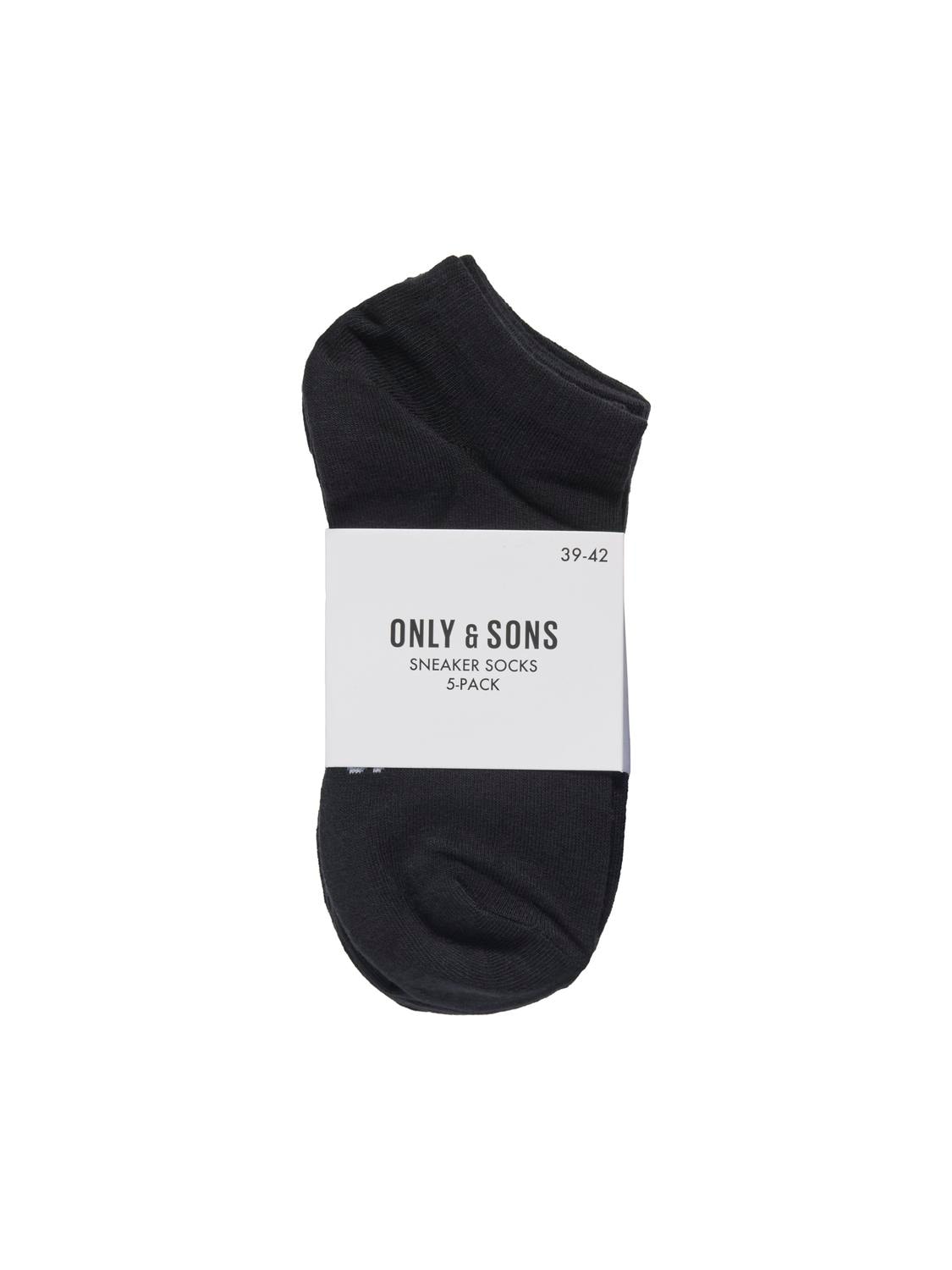 ONLY & SONS Freizeitsocken »ONSBASIC SNEAKER SOCK 5 PACK NOOS« Packung, 5 Paar tlg. Baumwollmischung