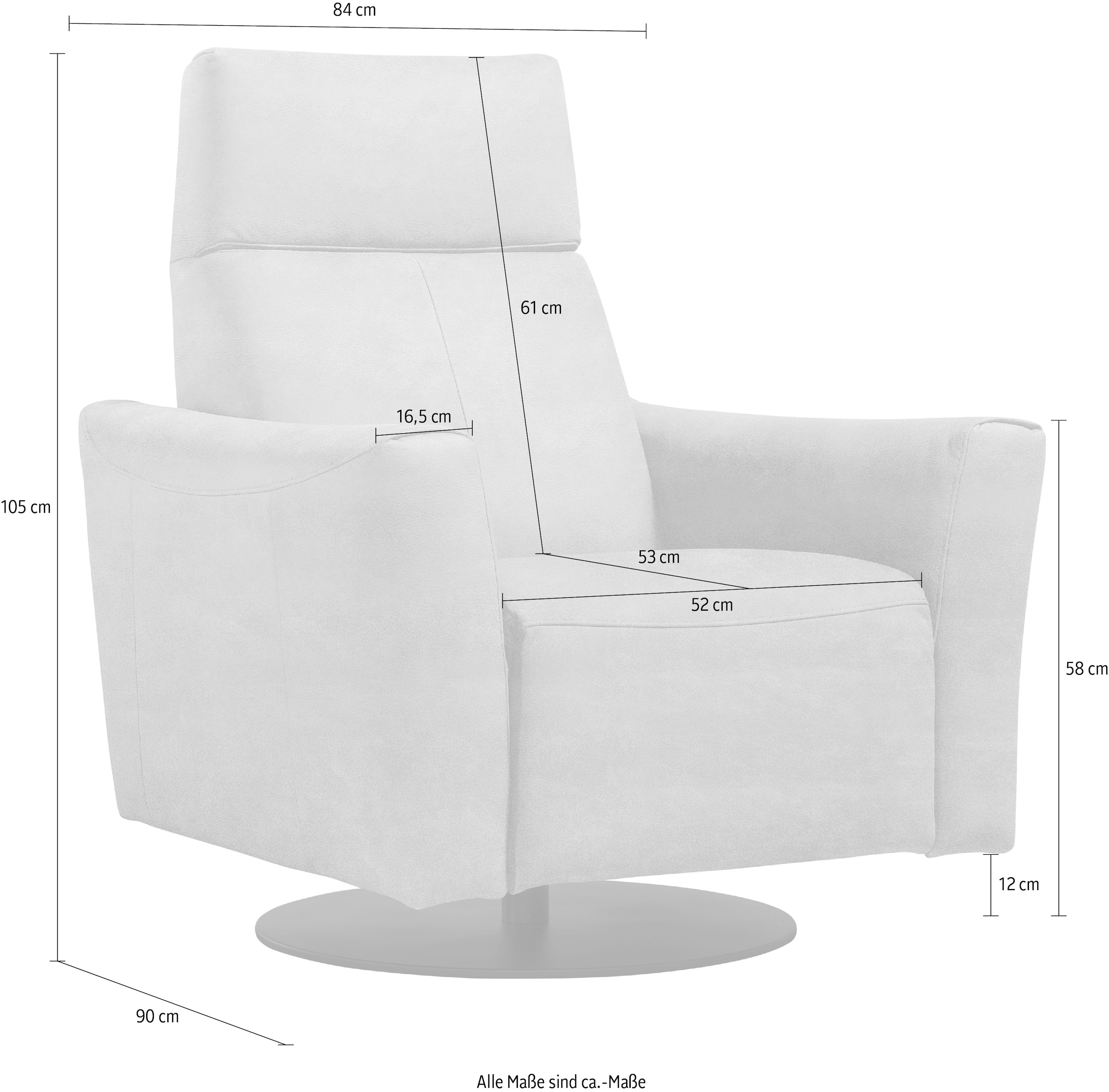 Egoitaliano Fauteuil »Blues Designsessel, Loungesessel,« drehbar, inkl. manuelle Relaxfunktion durch Push-Back-Mechanismus