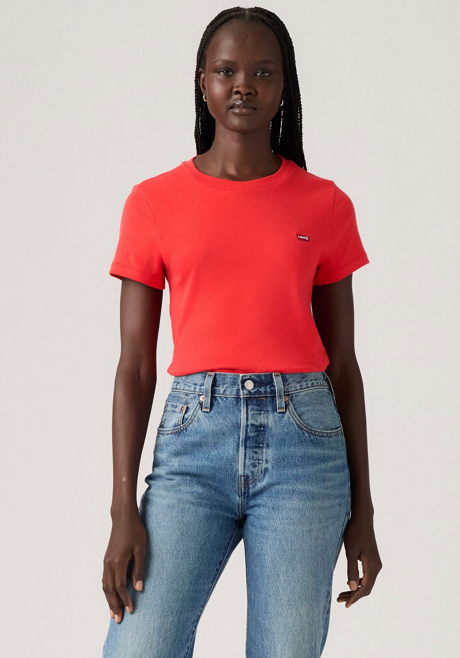 Levi's® T-Shirt »Mini-Logo« Packung, 2 Stk. tlg. mit kleiner Markenlogo-Stickerei auf der Brust