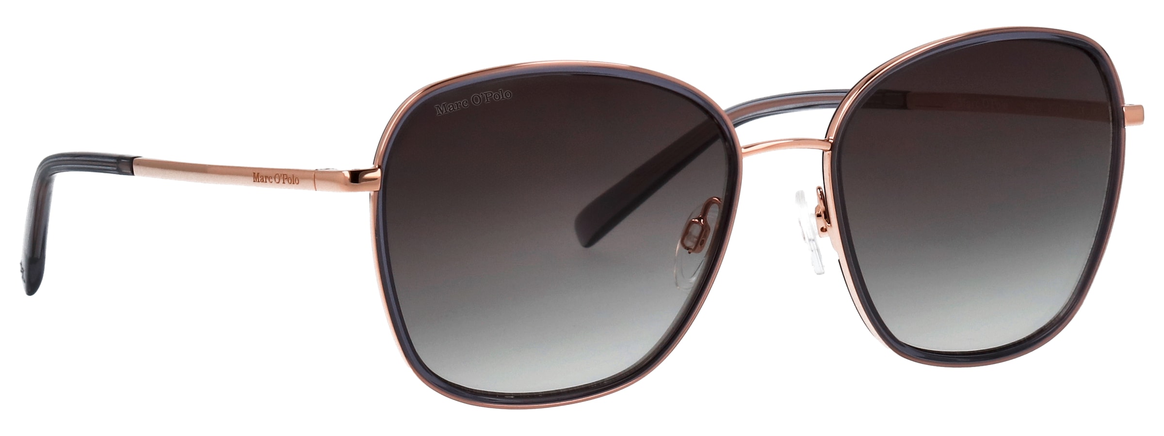 Marc O'Polo Lunettes de soleil »Modell 508000« Form Butterfly, Logoschriftzug auf Bügel, Kombifassung