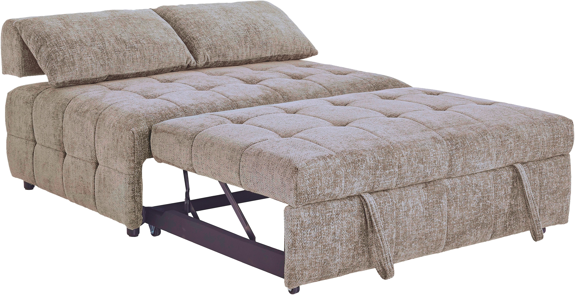 ATLANTIC home collection Canapé-lit »Kuno, B:140cm« 2-Sitzer Schlafsofa mit Sitztiefenverstellung (2x)