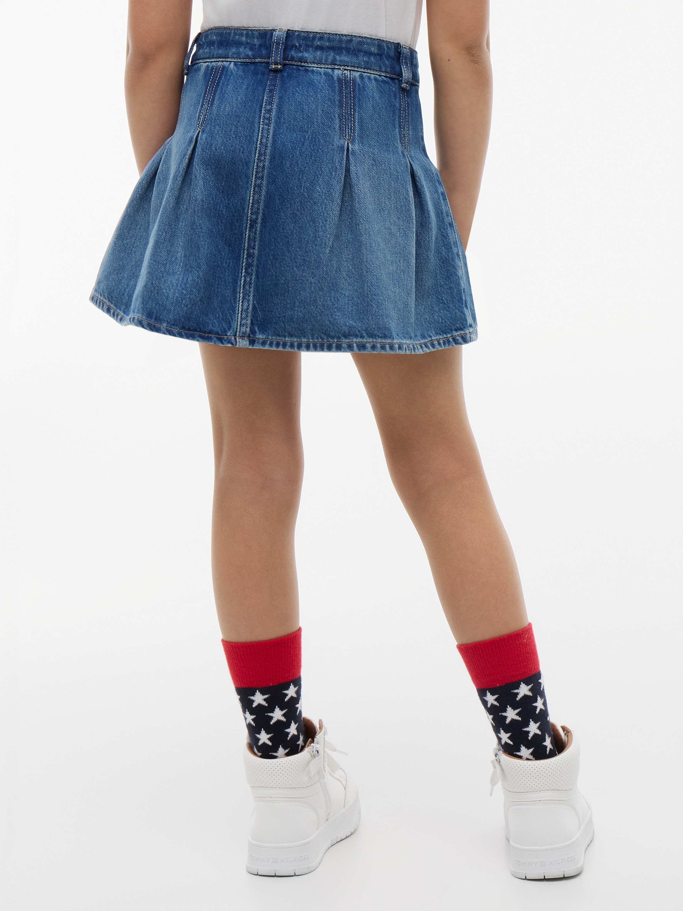 Tommy Hilfiger Jupe en jean coupe régulière, enfants jusqu'à 16 ans, silhouette légèrement évasée