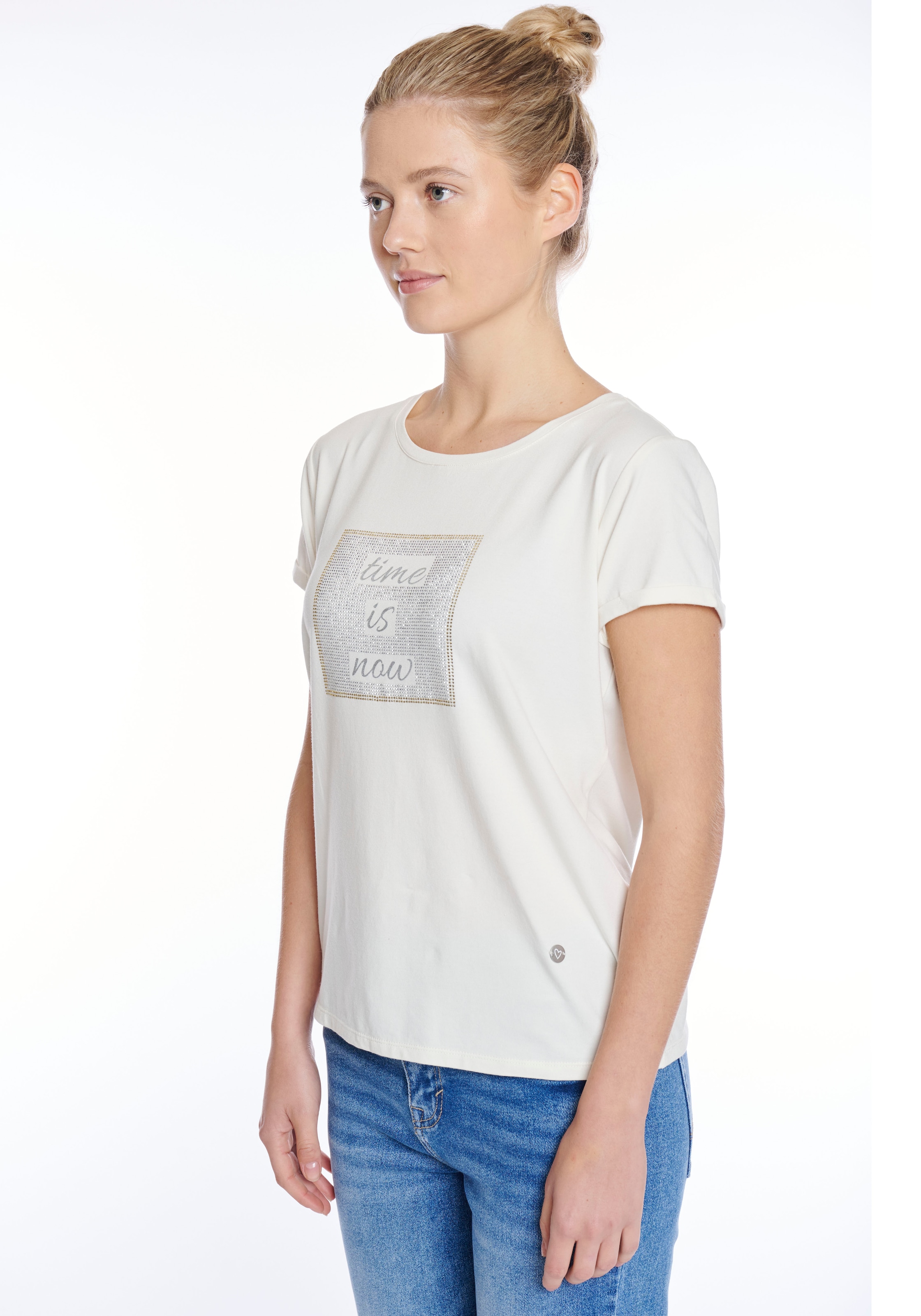 ZABAIONE T-Shirt »Au44tumn«, mit Glitzernieten
