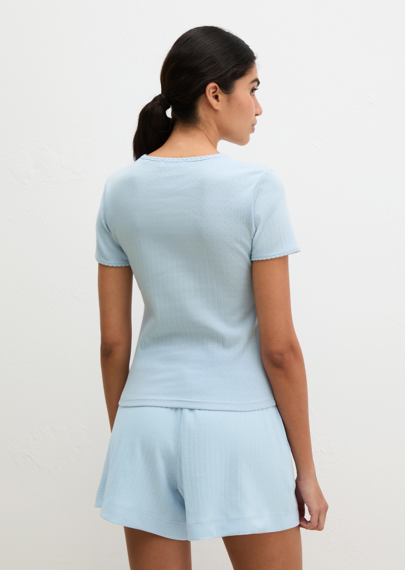 Marc O'Polo T-shirt à manches courtes »Mix N Match Airy Cotton Rib« mit Rundhalsausschnitt