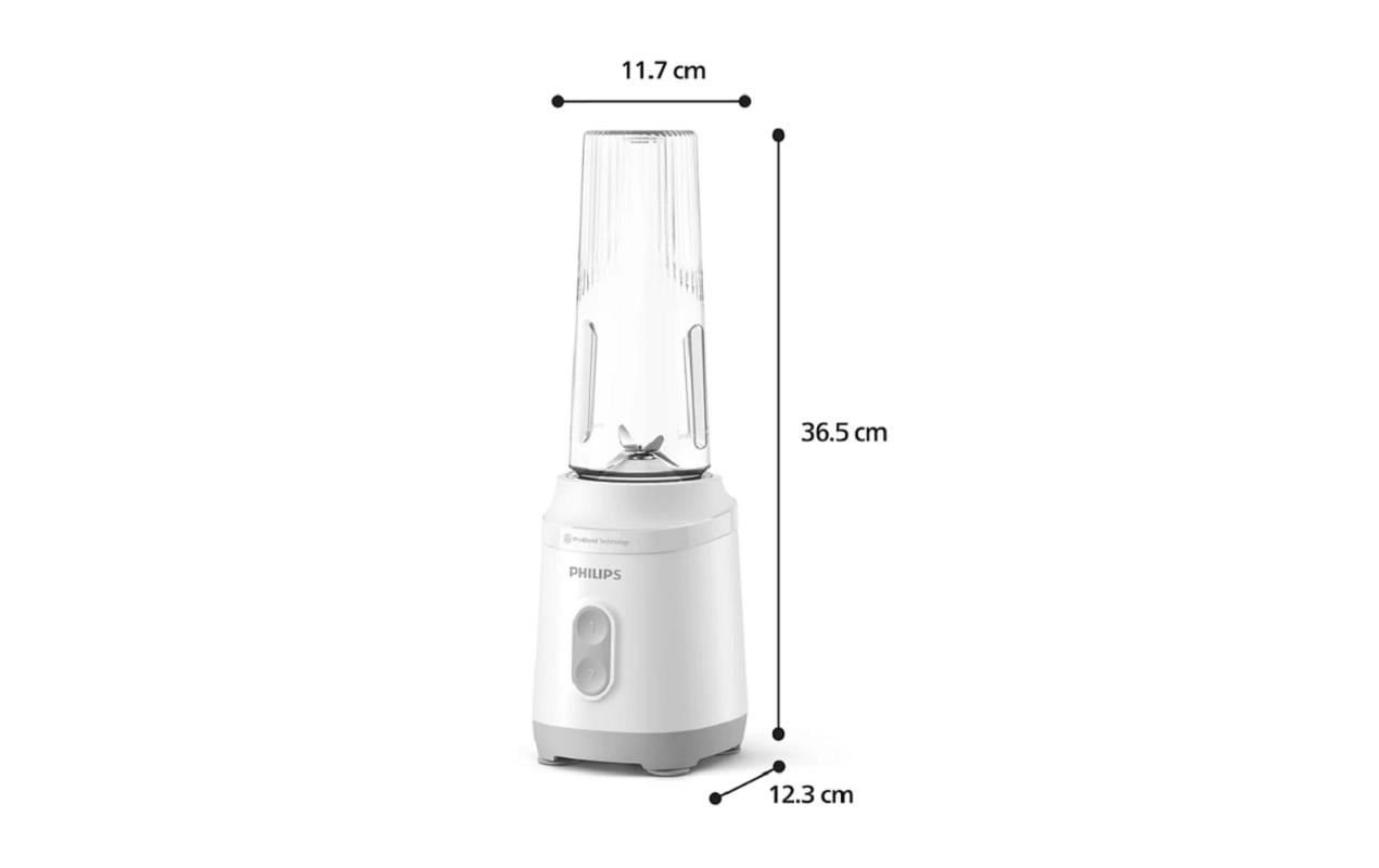 Philips Standmixer »HR2760/01 mit ProBlend-Technologie« 350 W Blend & Go-Trinkbecher, 2 Geschwindigkeitsstufen, Weiss
