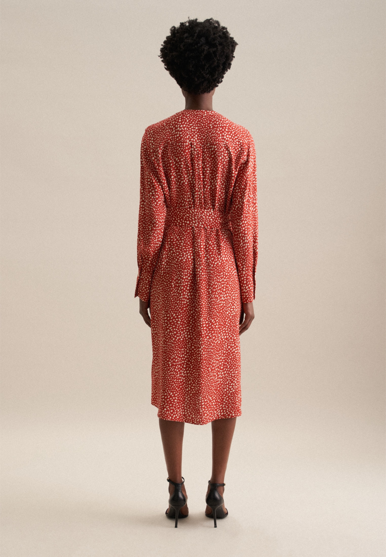 seidensticker Robe d'été »Schwarze Rose« 1/1 Kragen Druck