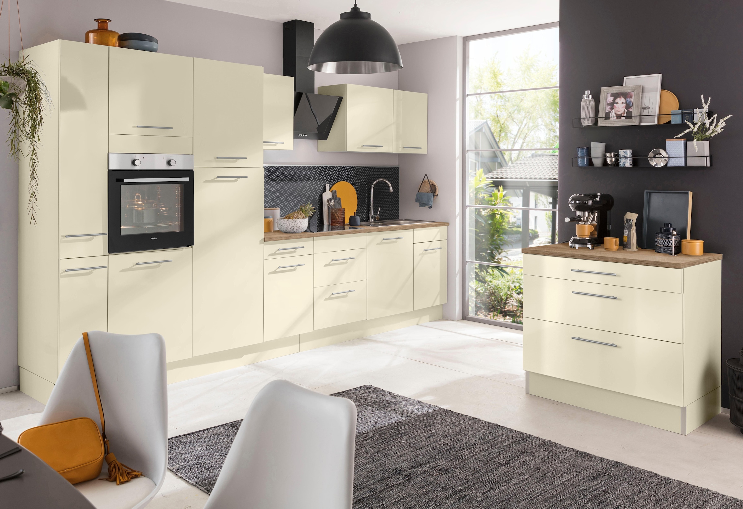 wiho Küchen Küchenzeile »Ela« Breite 340 cm, Soft-Close-Funktion, höhenverstellbare Füsse