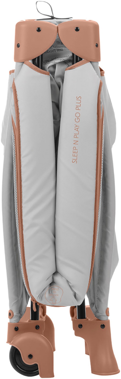 Hauck Baby-Reisebett »Sleep N Play Go Plus, Dusty Cork« mit integrierten Rädern; Vorderausstieg