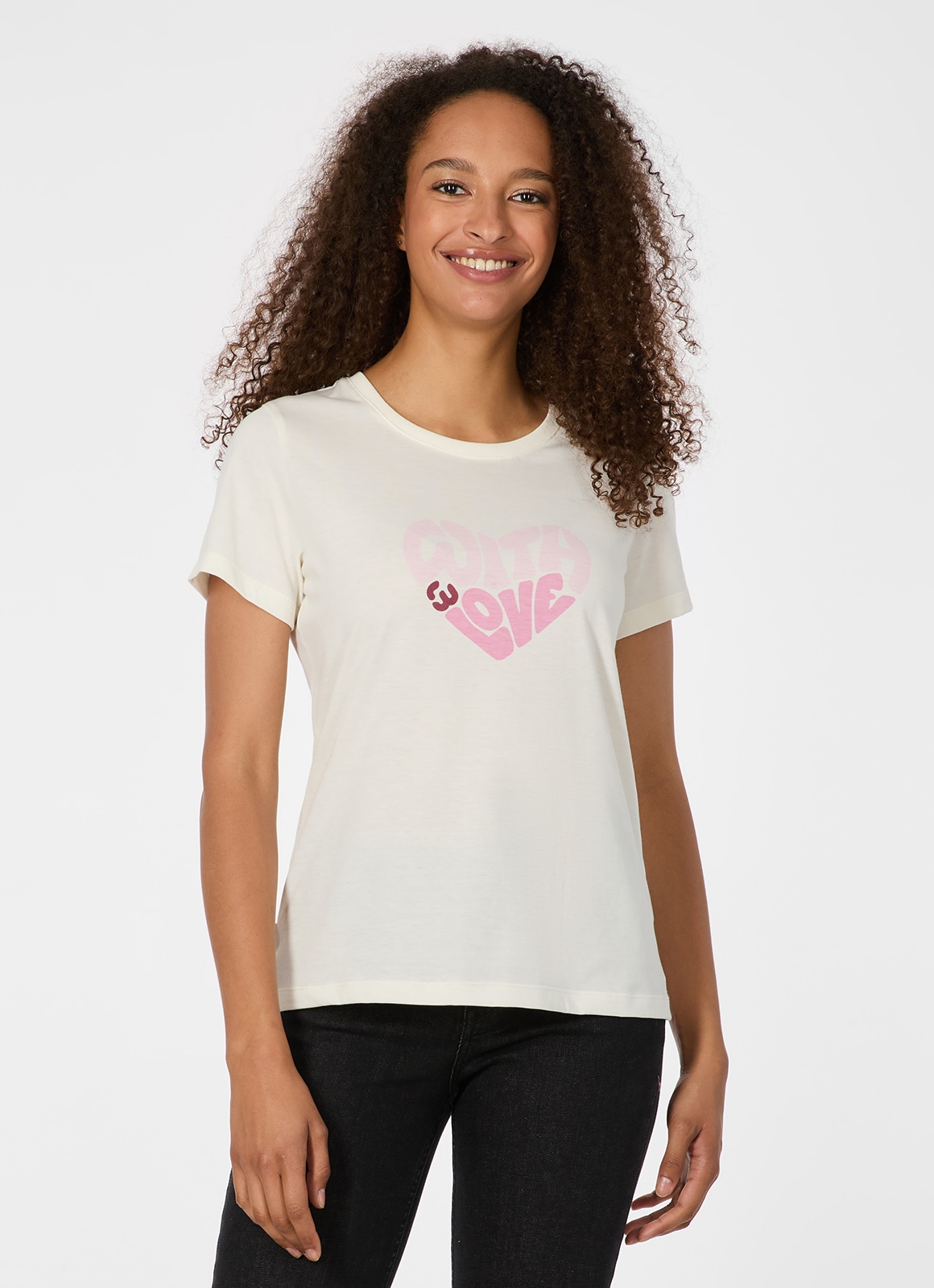 Ragwear T-shirt à manches courtes »MINTTA PP« Coupe classique avec imprimé cœur et finition douce