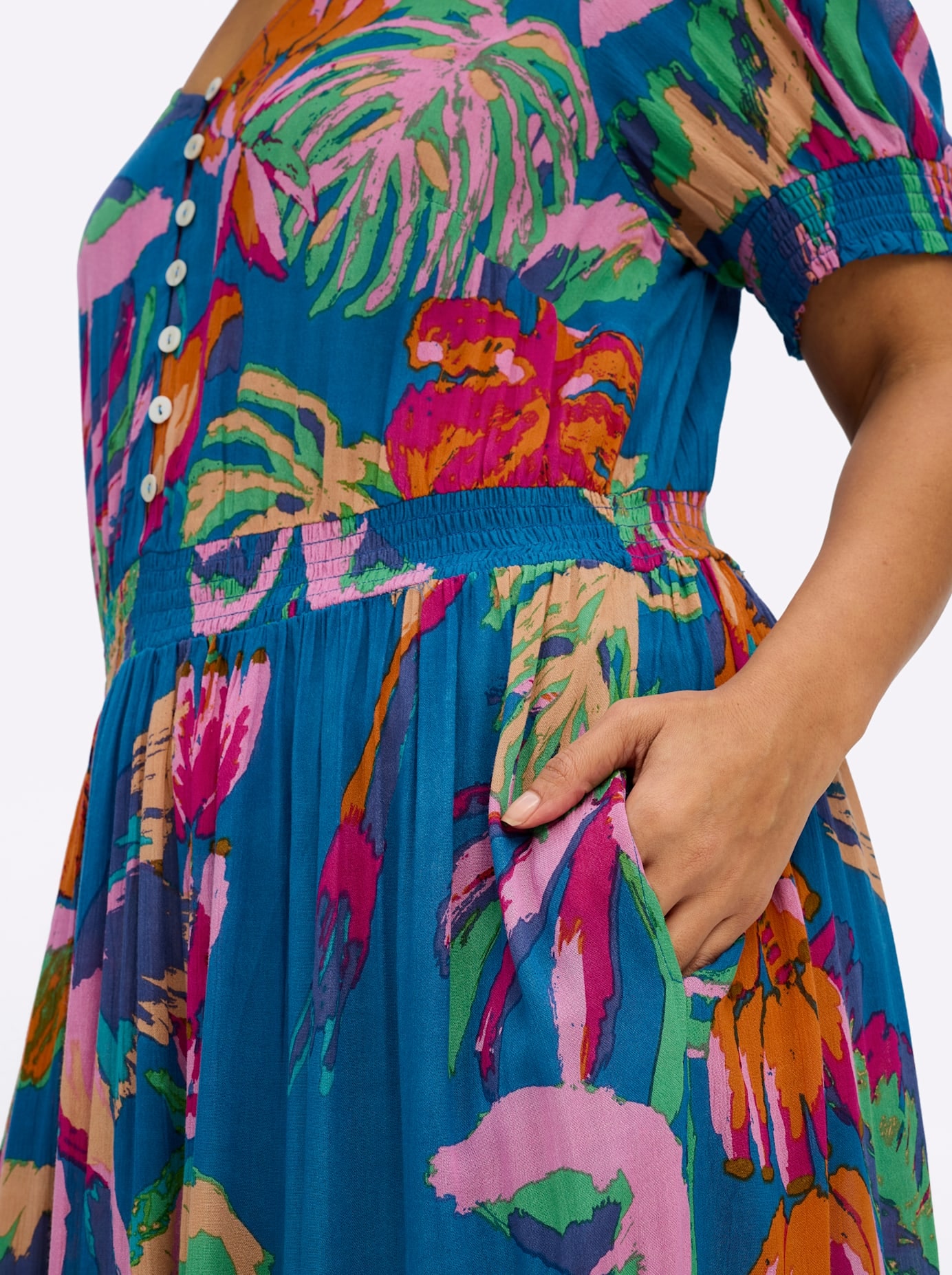 Sheego Robe imprimée »Kleid« Poches pour les mains