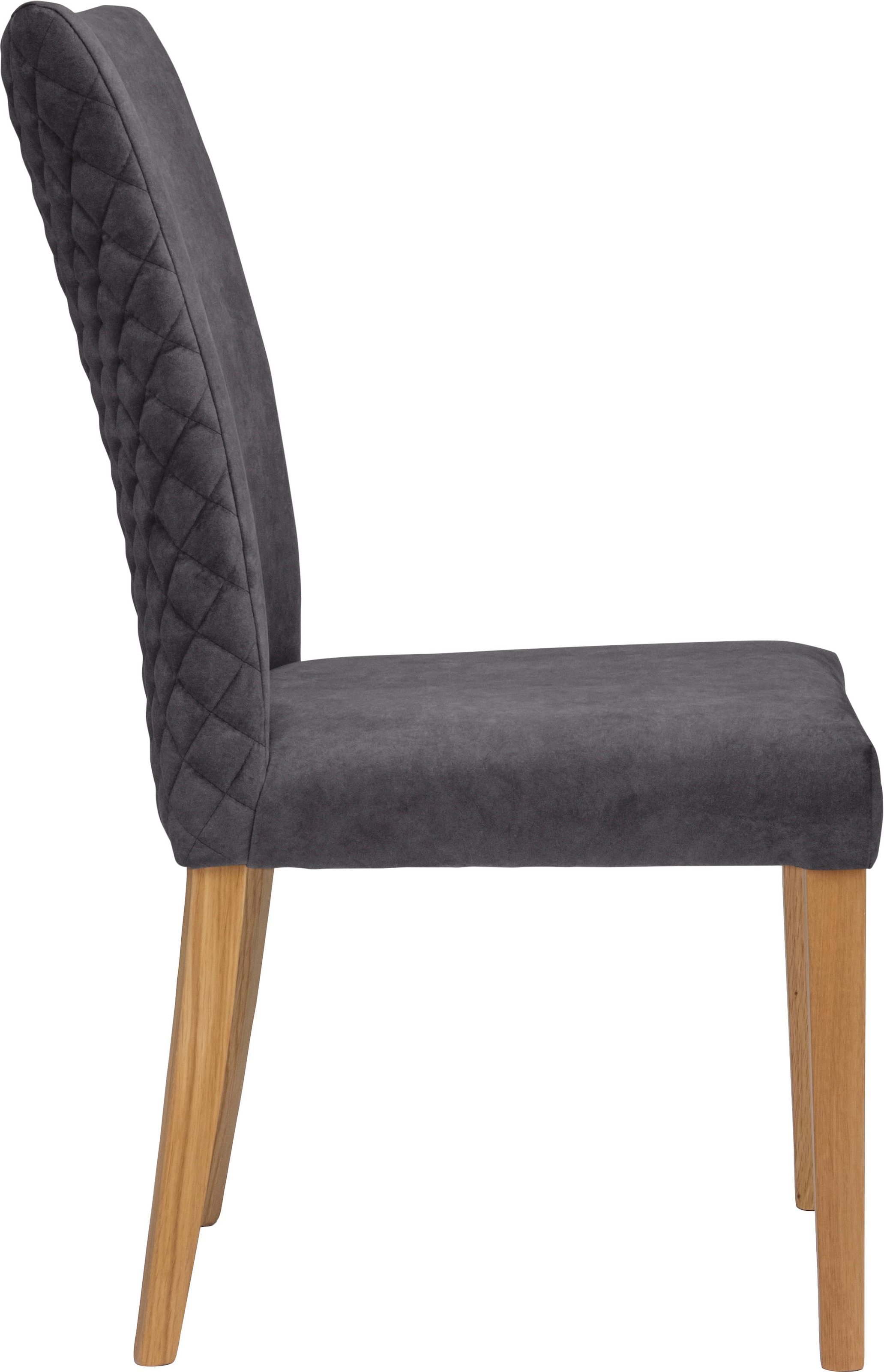 Leonique Esszimmerstuhl »Vence« (Set) 2 Stk.mit Rautensteppung in der Rückenlehne, Beine aus massiver Eiche